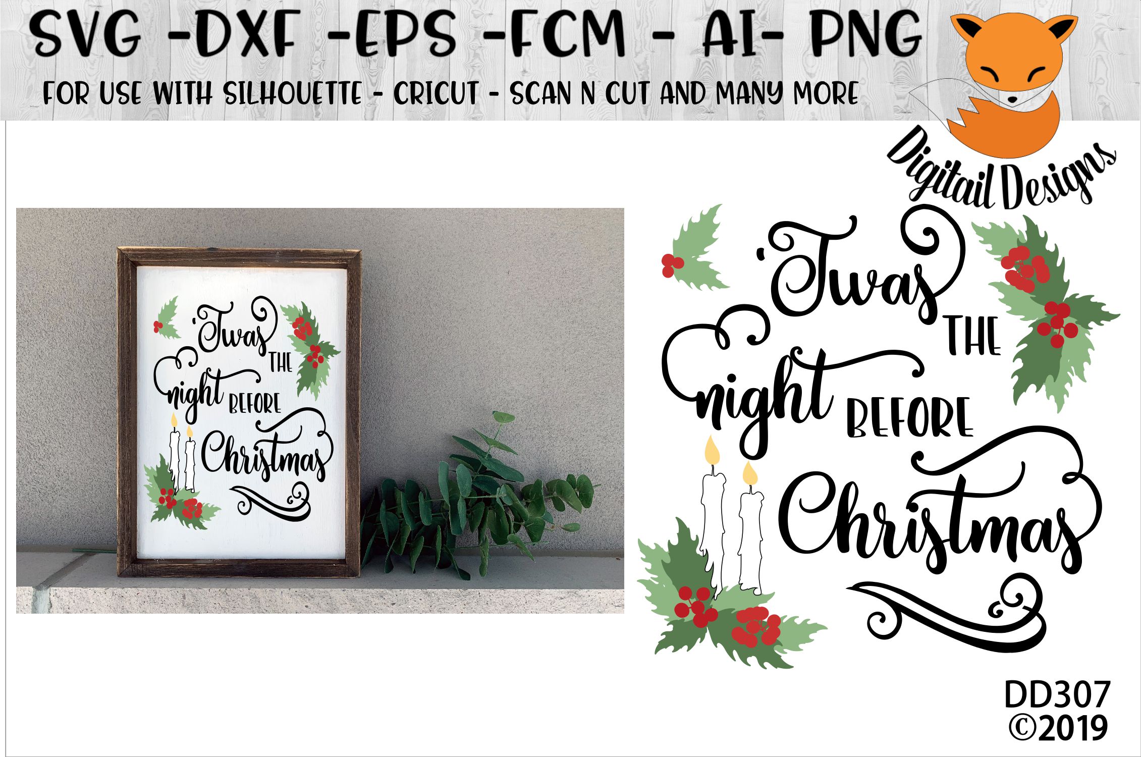 Download Twas the Night Before Christmas SVG (118802) | Cut Files ...