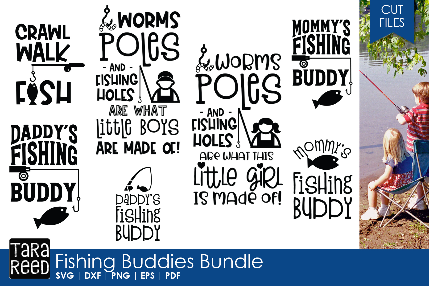 Fishing Buddies - Fishing SVG and Cut Files for Crafters ...