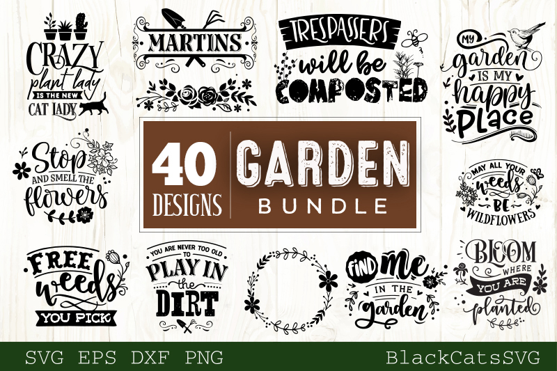 Garden Svg Bundle 40 Designs Gardening Svg Bundle 295706 Svgs Design Bundles