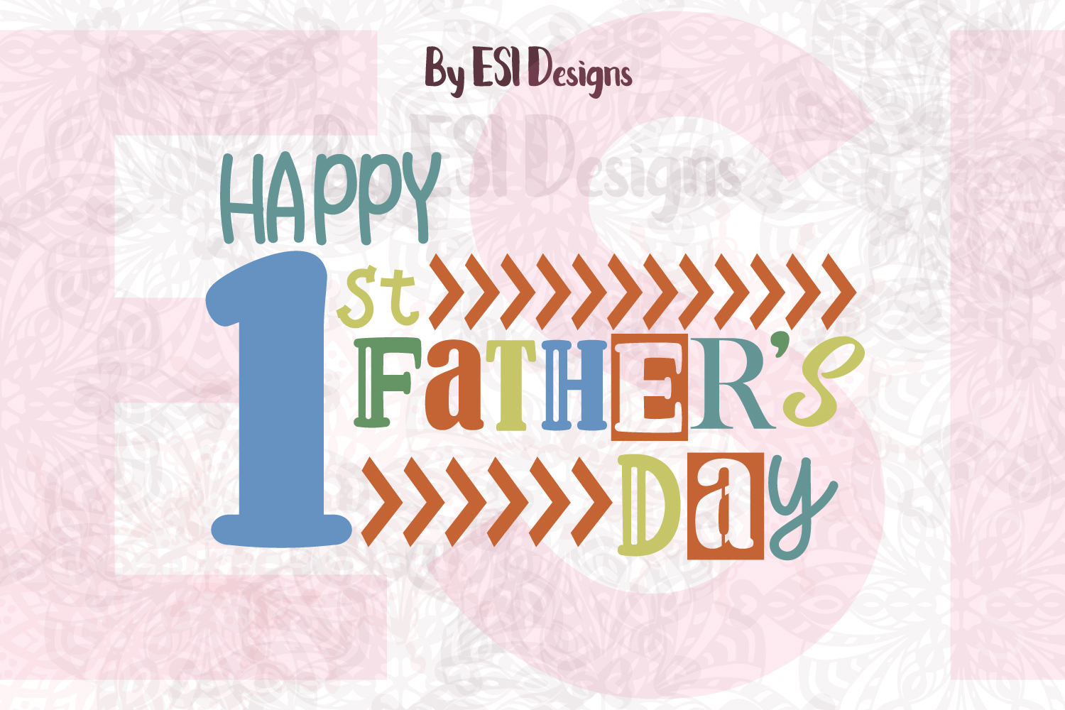 Download Happy 1st Father's Day Quote Design | SVG, DXF, EPS & PNG (97309) | SVGs | Design Bundles
