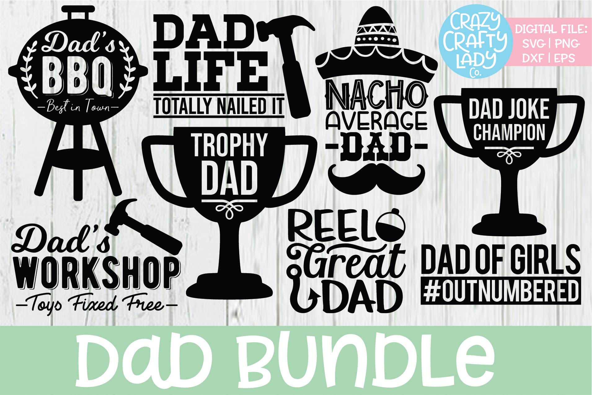 Download Dad SVG DXF EPS PNG Cut File Bundle (264919) | SVGs | Design Bundles