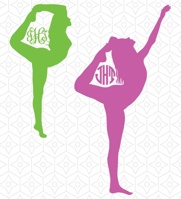 Download Aerobics and Gymnastics Monogram Frame Decals, SVG, DXF ...