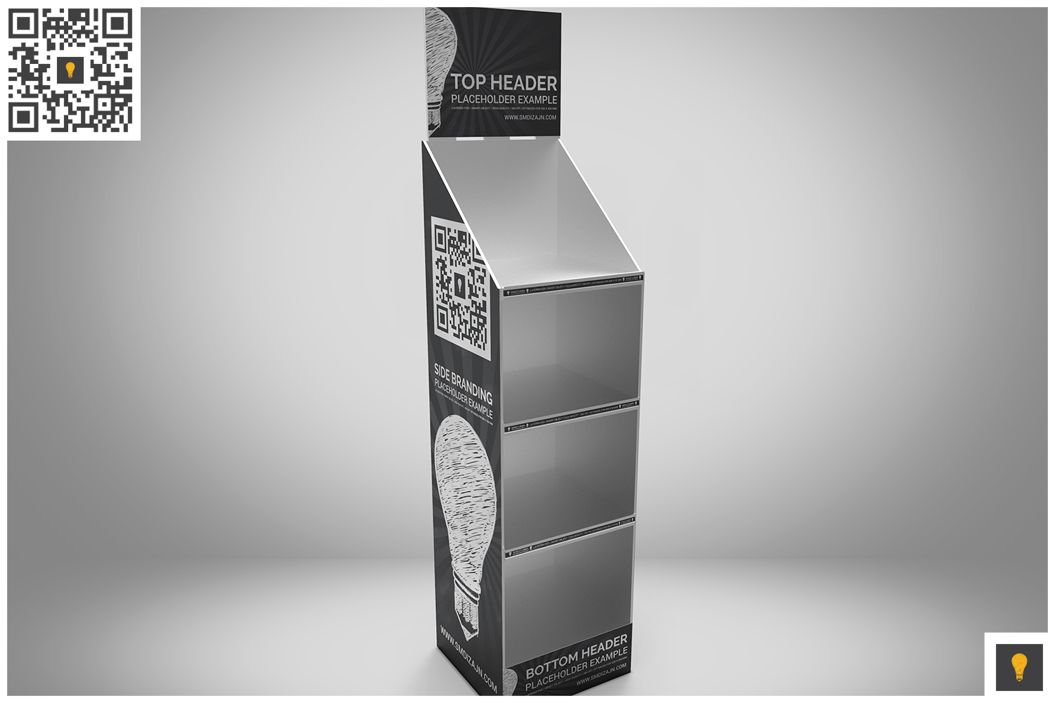 Promotional Store Shelf Stand Mockup