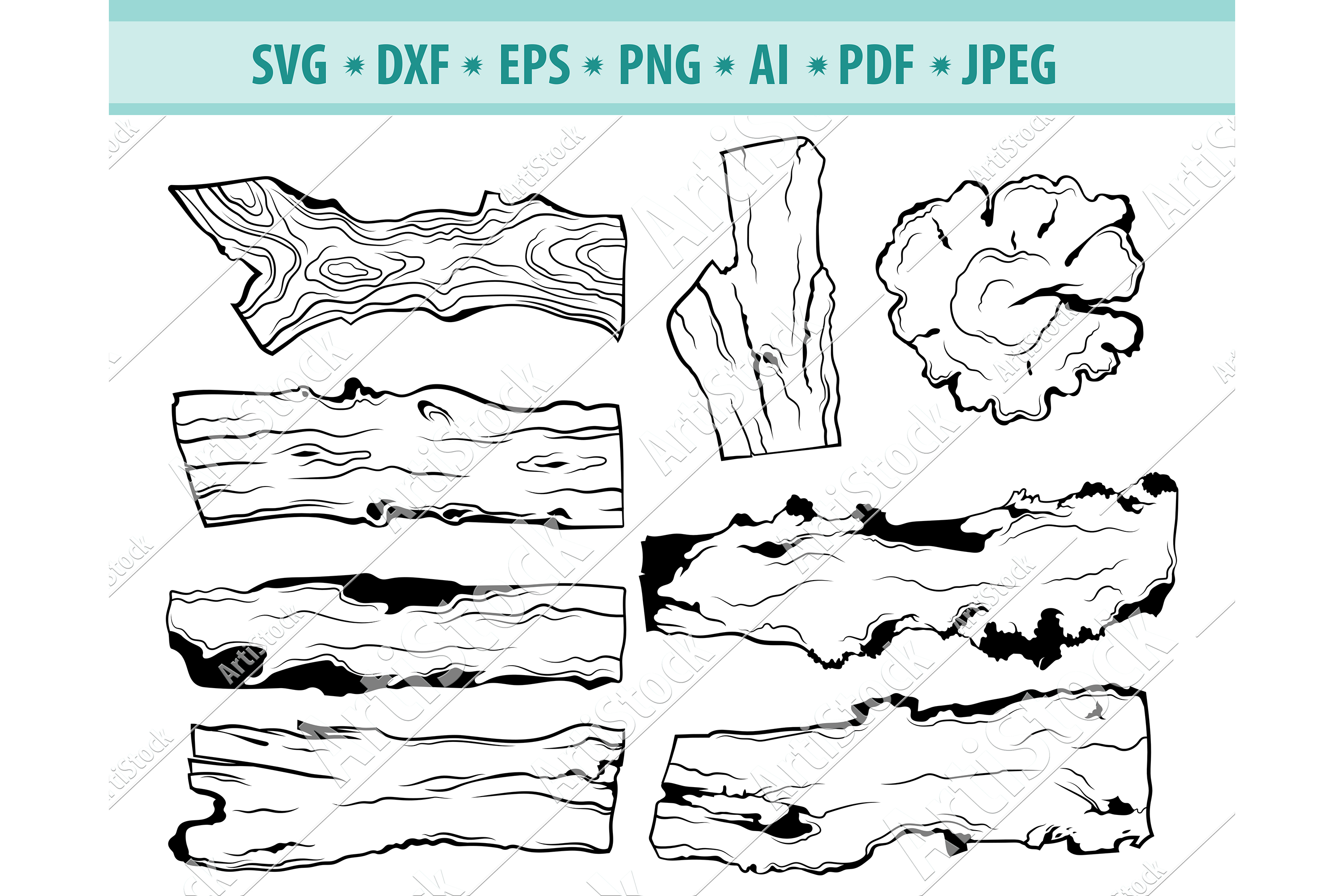 Wood Grain Board Svg, Wood planks Svg, Wooden Png, Dxf, Eps (523037