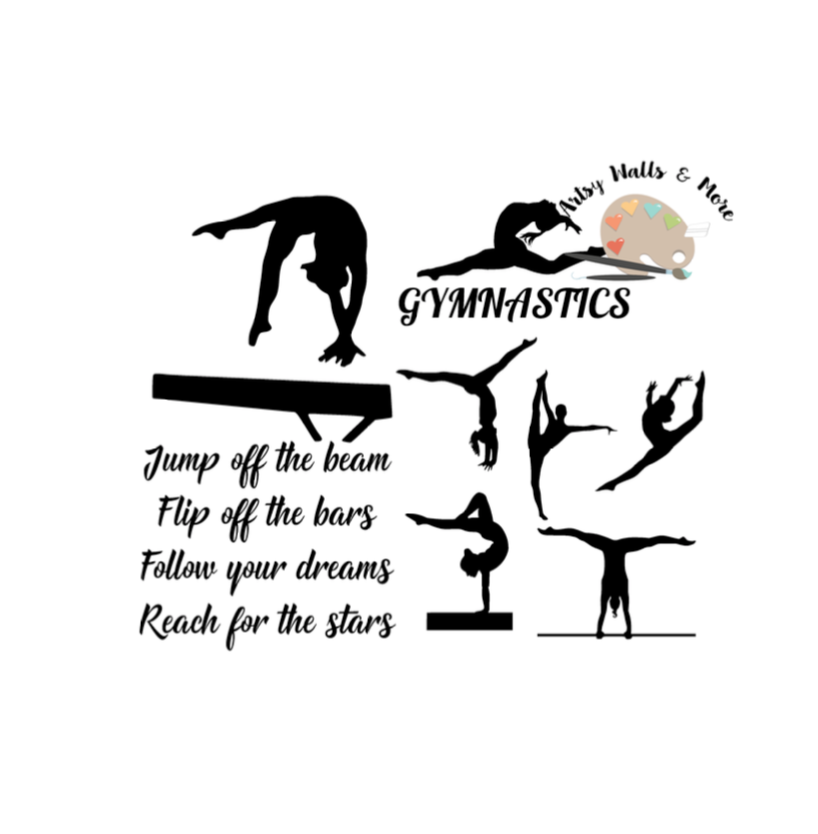 Download Gymnastics quote svg cut file, gymnast silhouette ...