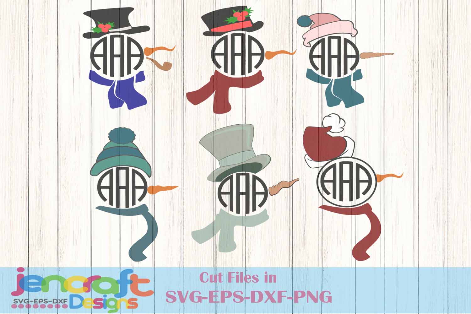 Download Snowmen Snowman Monogram frame Bundle, Snowman Head SVG