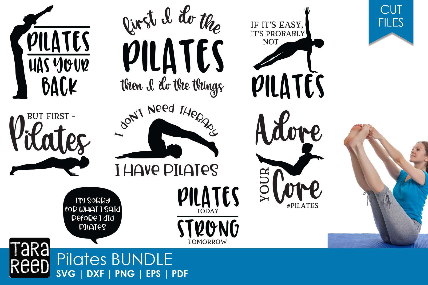 Pilates Bundle (123044) Cut Files Design Bundles