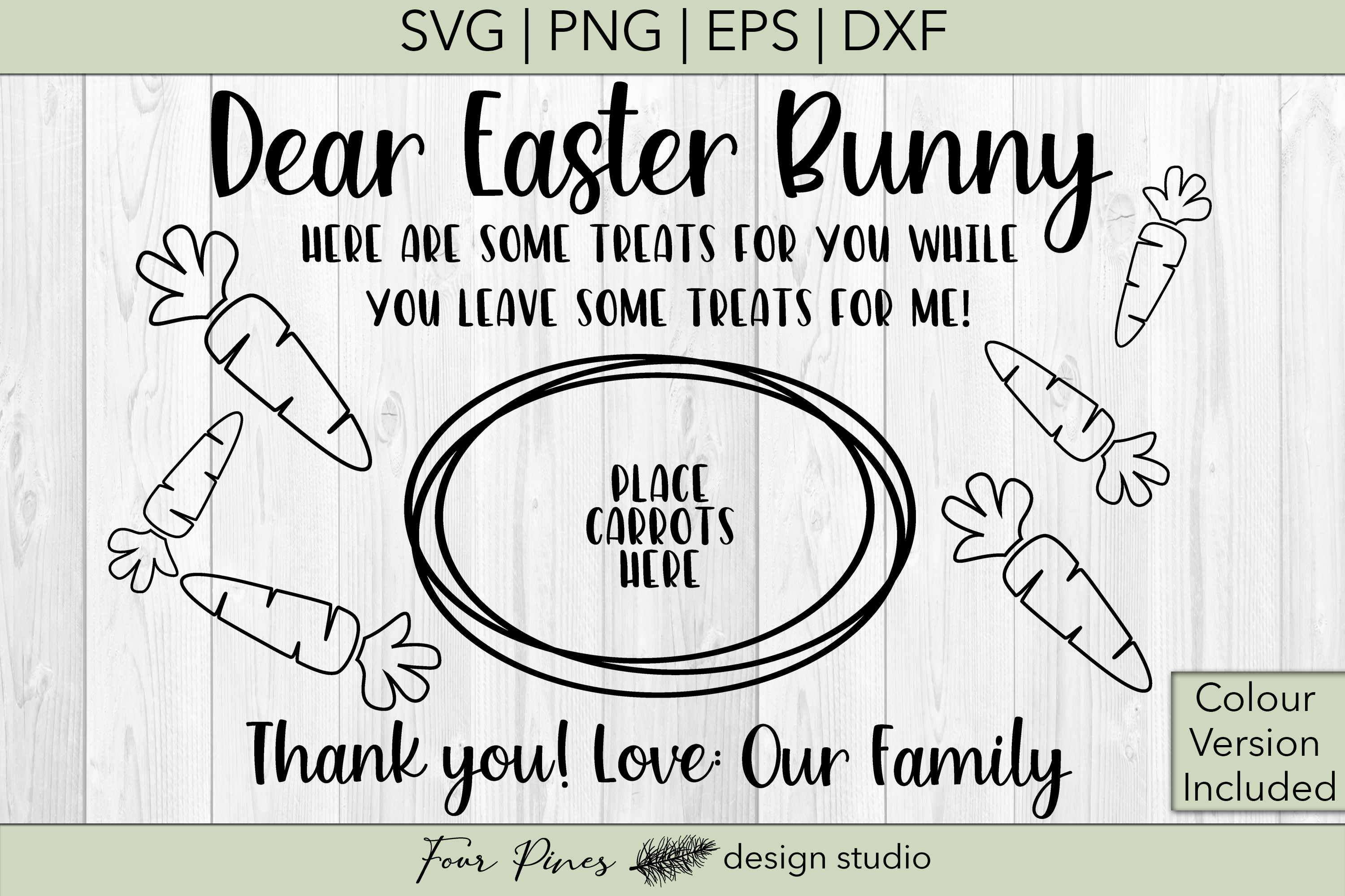 Dear Easter Bunny Love Our Family - 2 files included! V.1