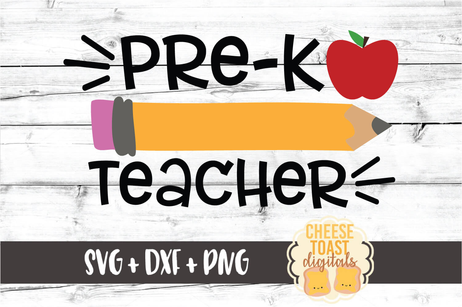 Download Pre-K Teacher - Pencil and Apple Back to School SVG PNG ...