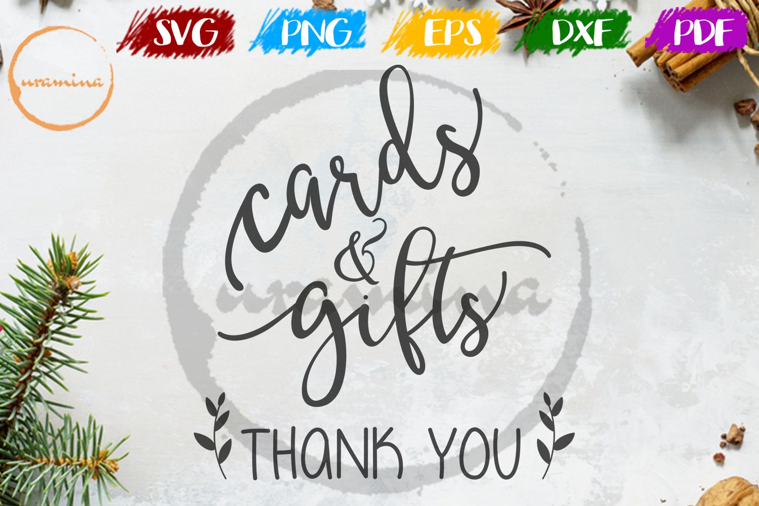 Download Cards & Gifts Thank You Wedding SVG PDF PNG (177969) | SVGs | Design Bundles