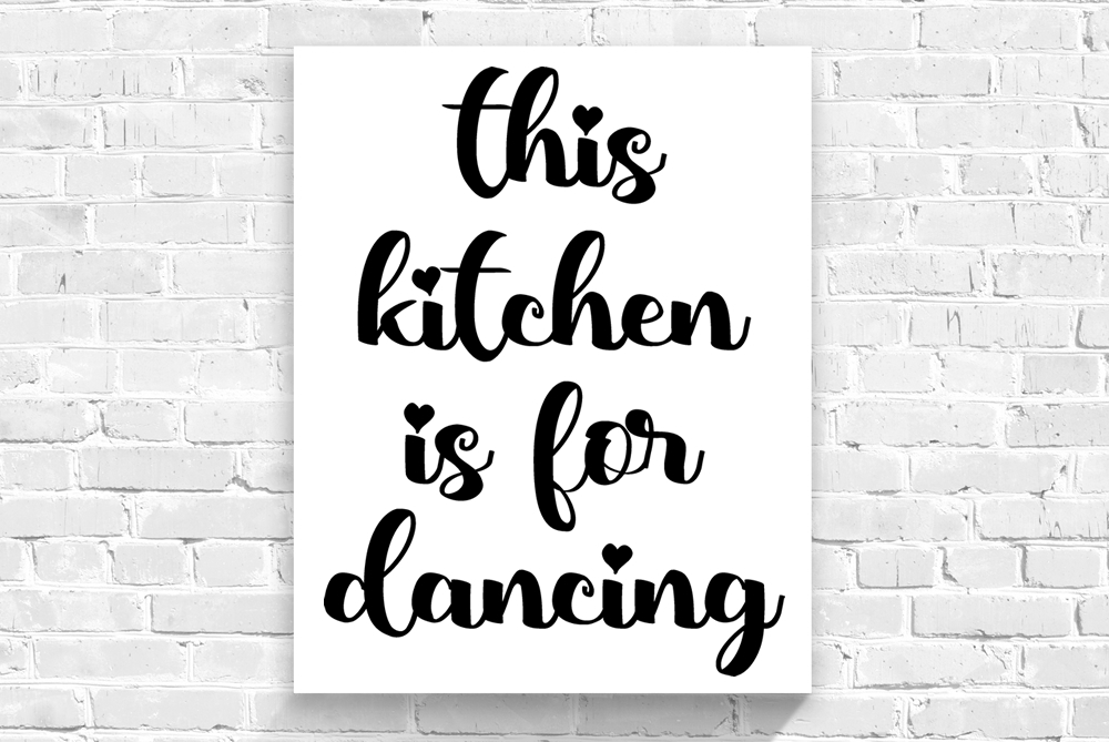 Download This Kitchen is For Dancing Wall quote SVG kitchen decor svg