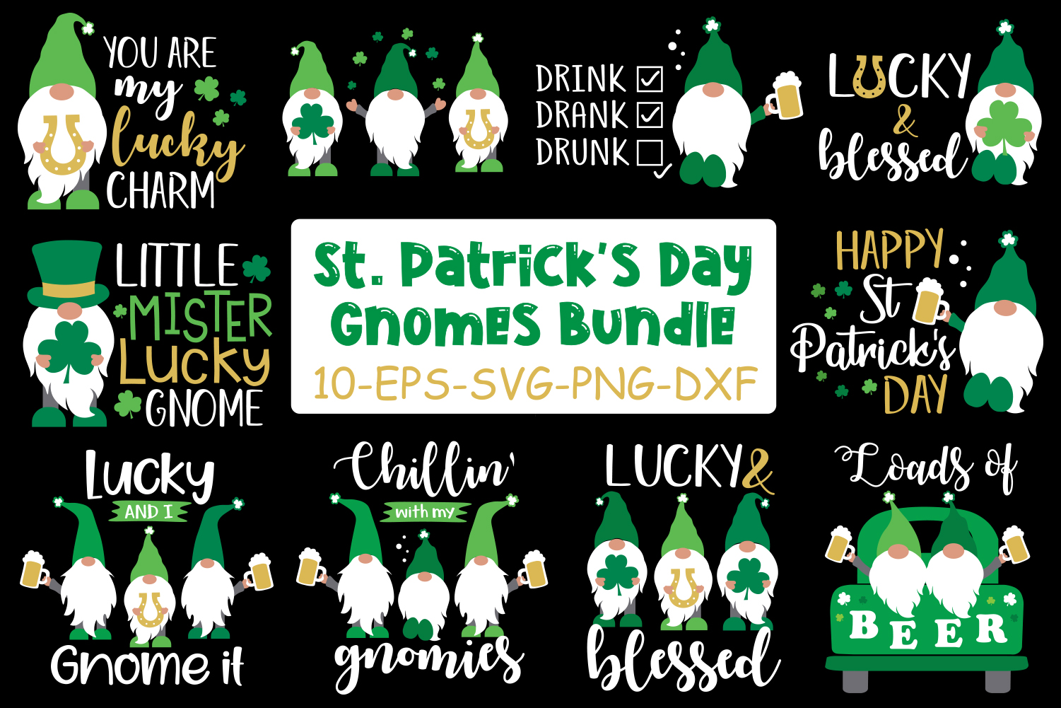 Download St Patrick's Day Gnome Bundle Svg