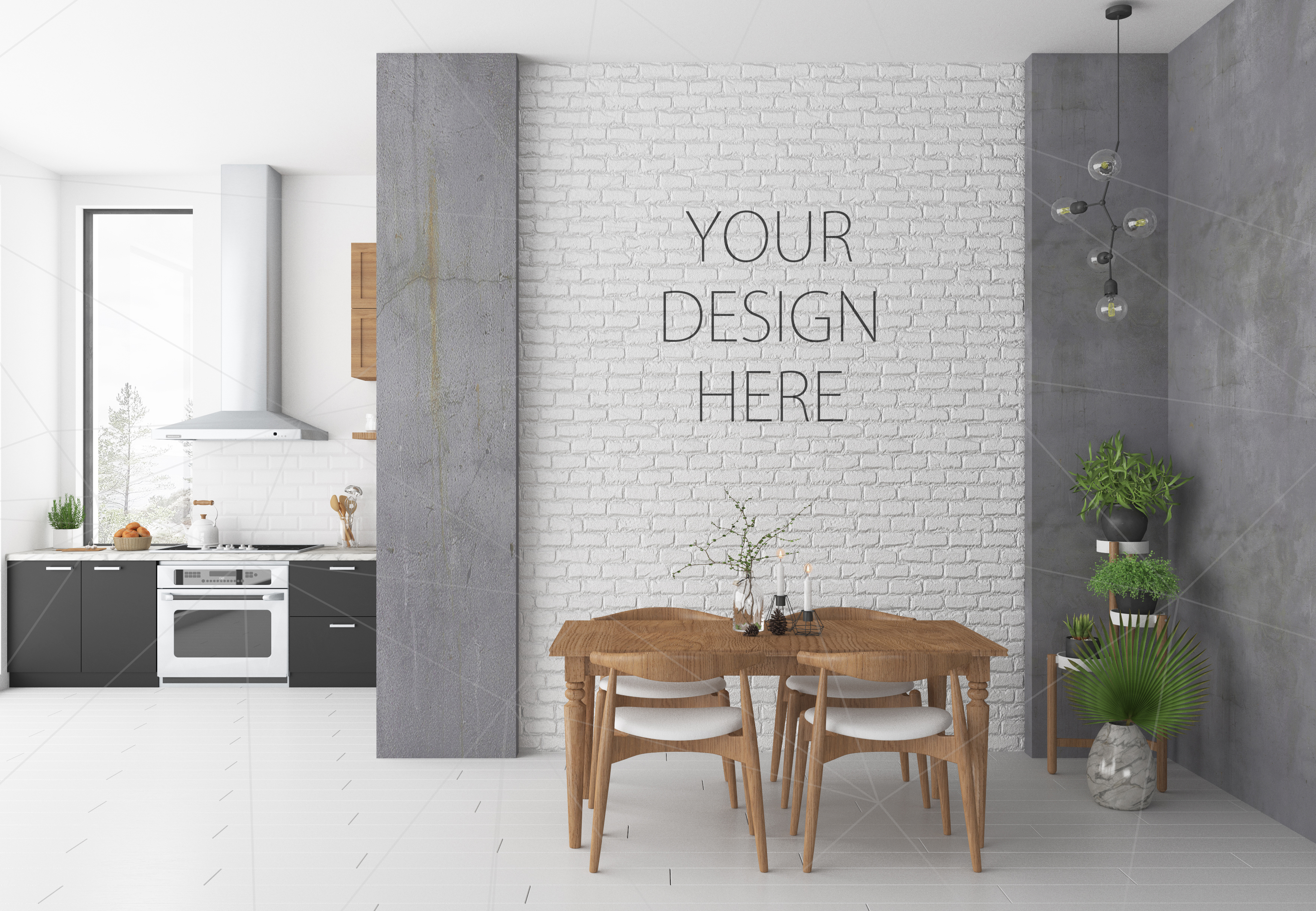 Download Interior mockup bundle - blank wall mock up (57777) | Mock Ups | Design Bundles