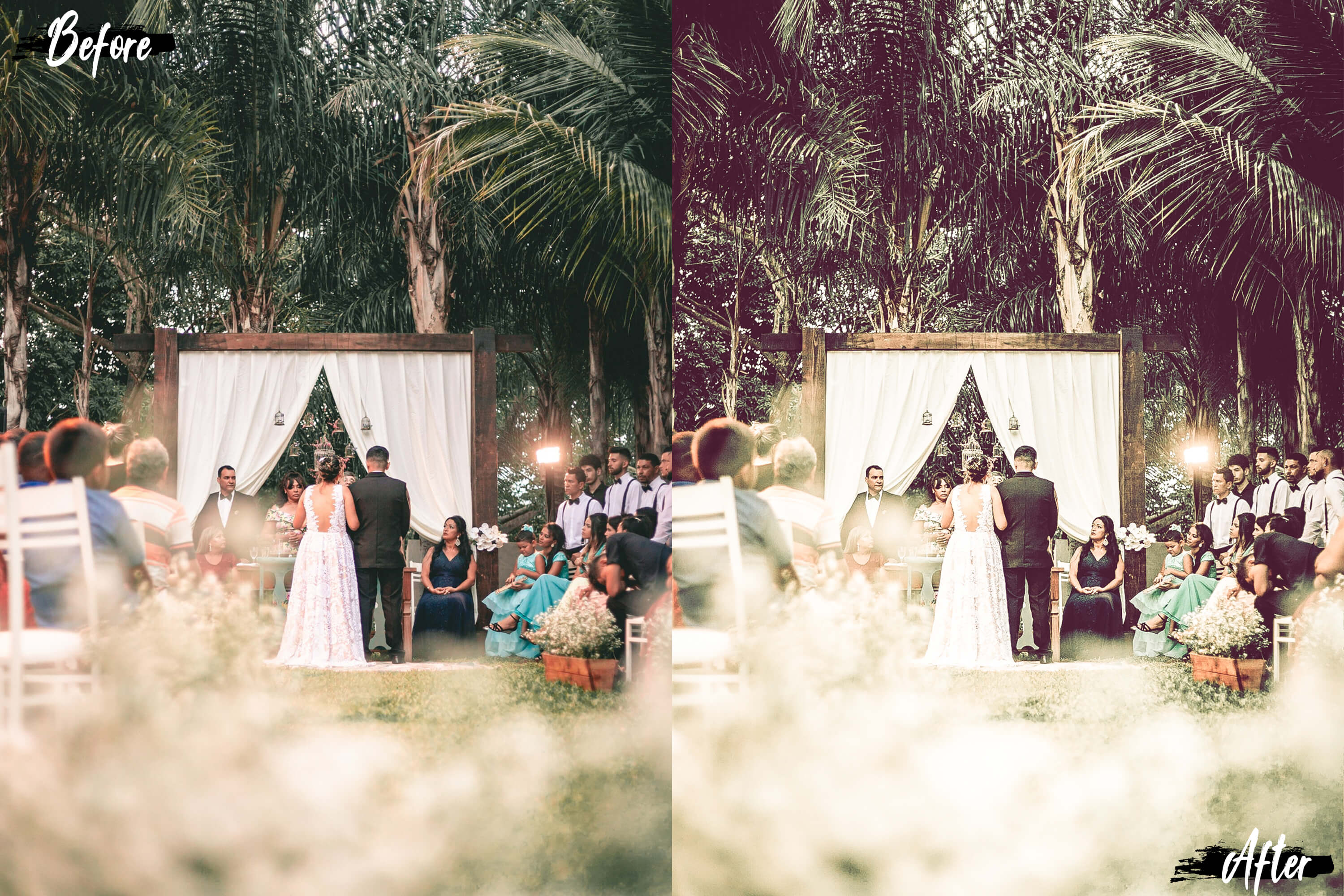 Neo Summer Wedding Theme Color Grading actions