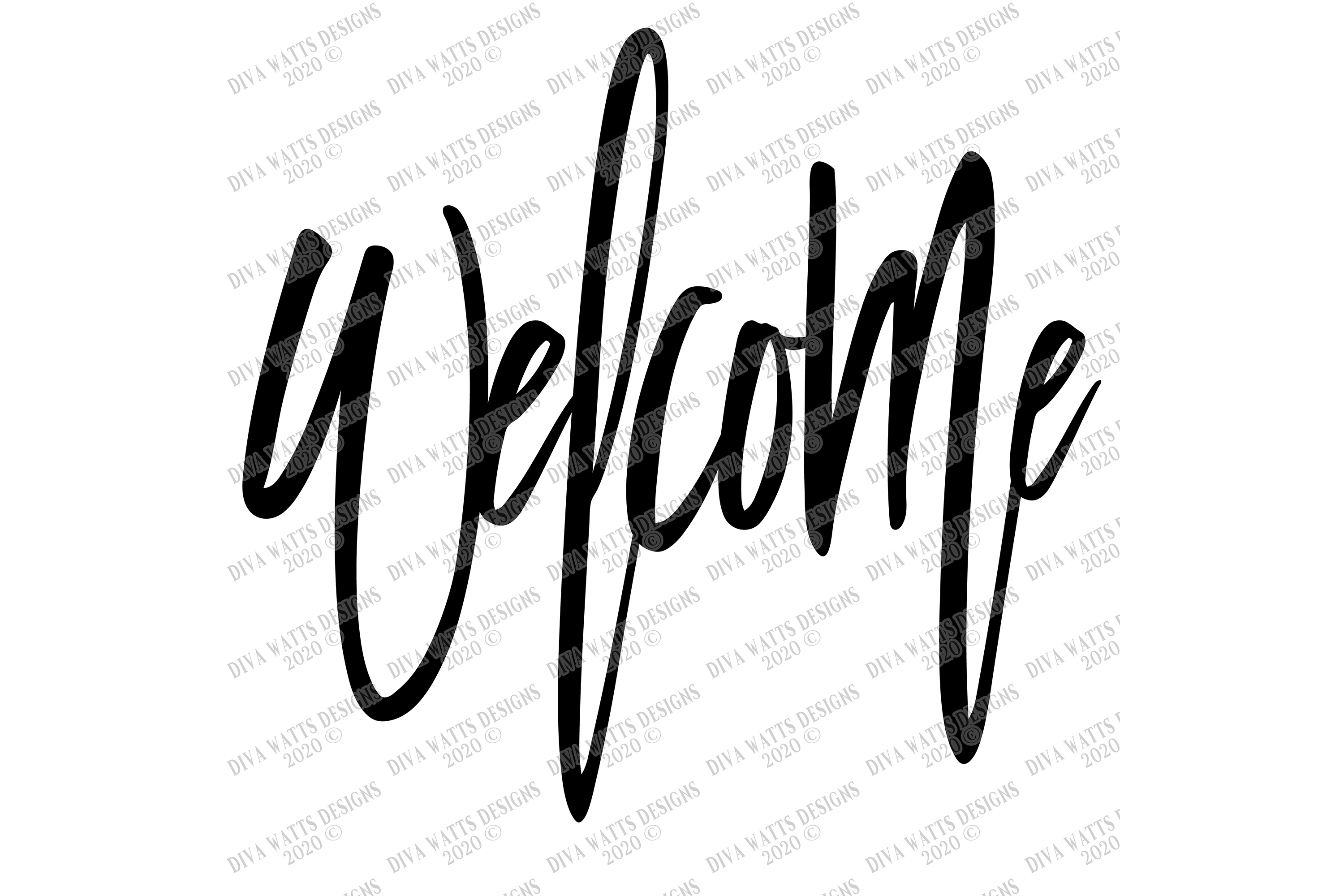 Welcome Circle Round Oversized Modern Farmhouse Sign Svg