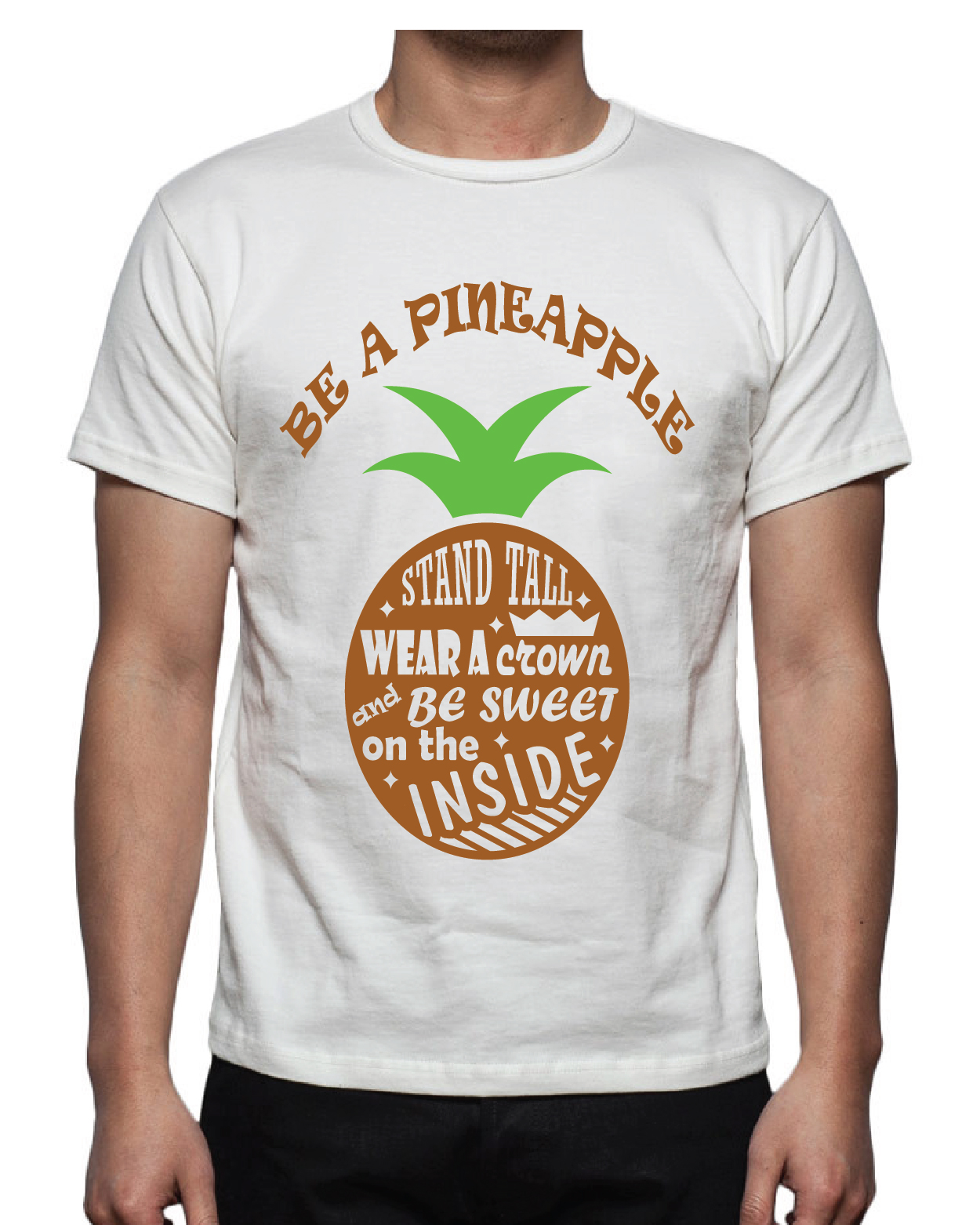Download Be a Pineapple Tee Shirt Design, SVG, DXF Vector Files for ...