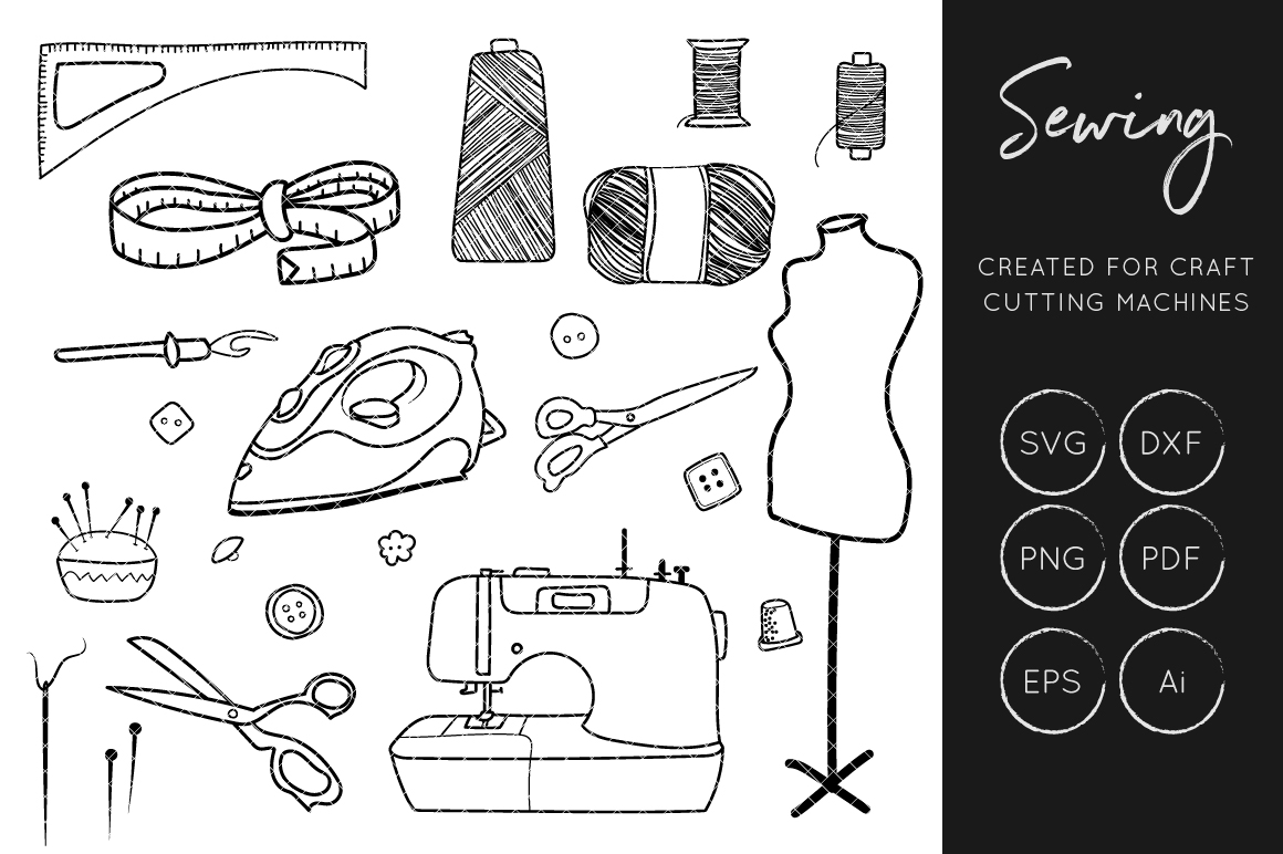 Download Sewing SVG Cut Files, Crafters Cut Files, Sewing Clipart