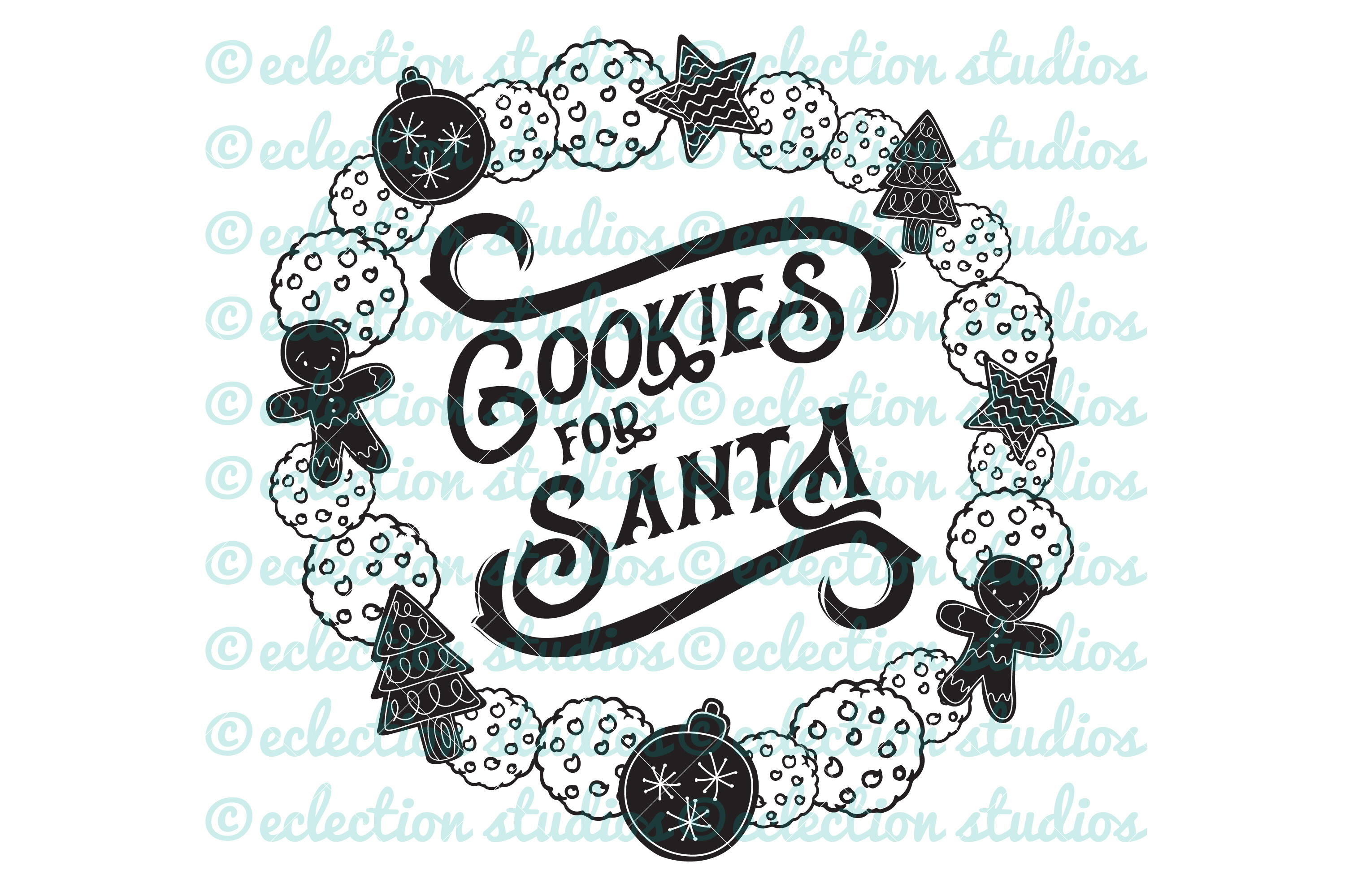 Cookies for Santa Plate SVG