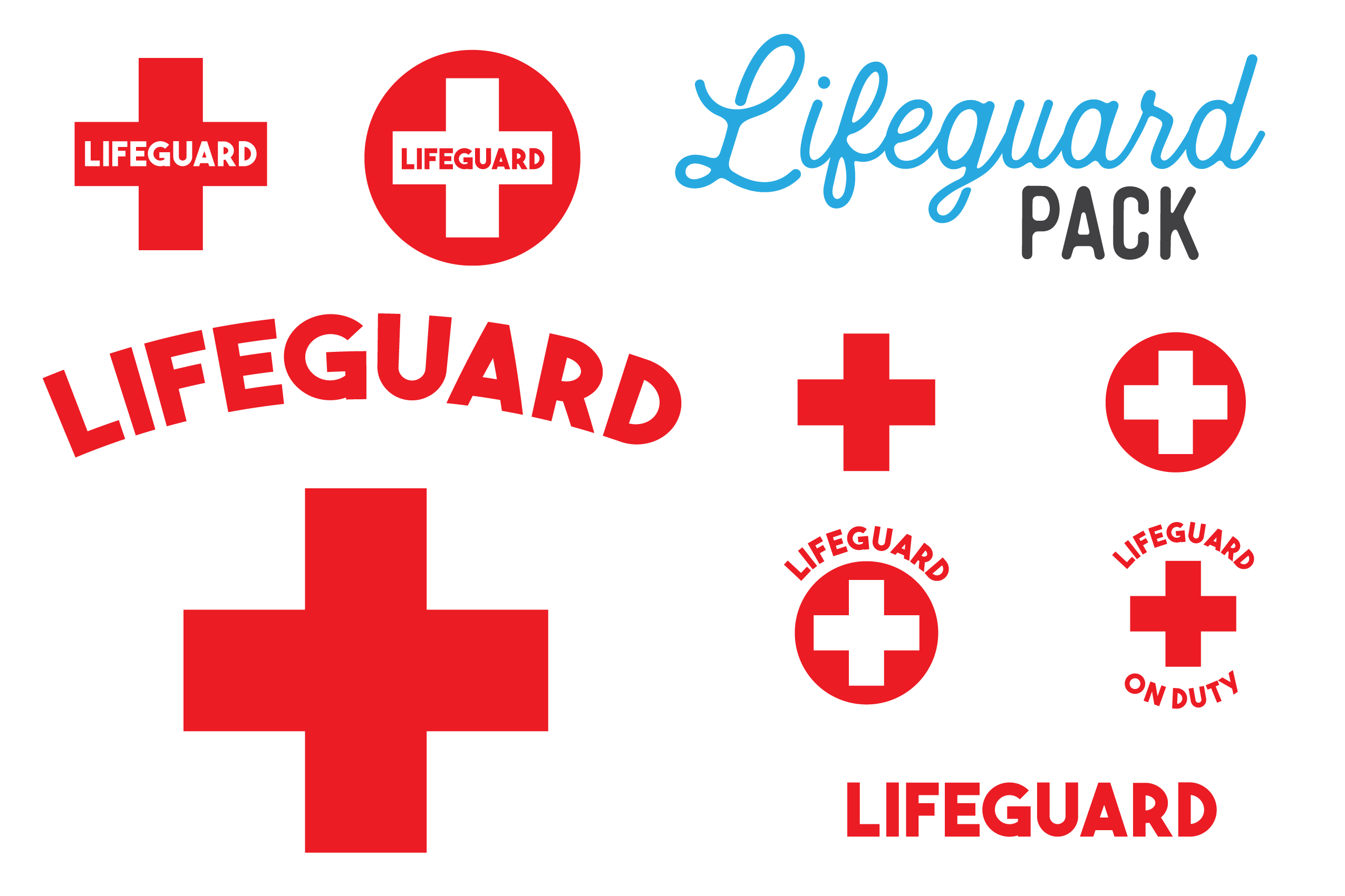 Download Lifeguard SVGClipart Bundle - Beach Clipart Pack