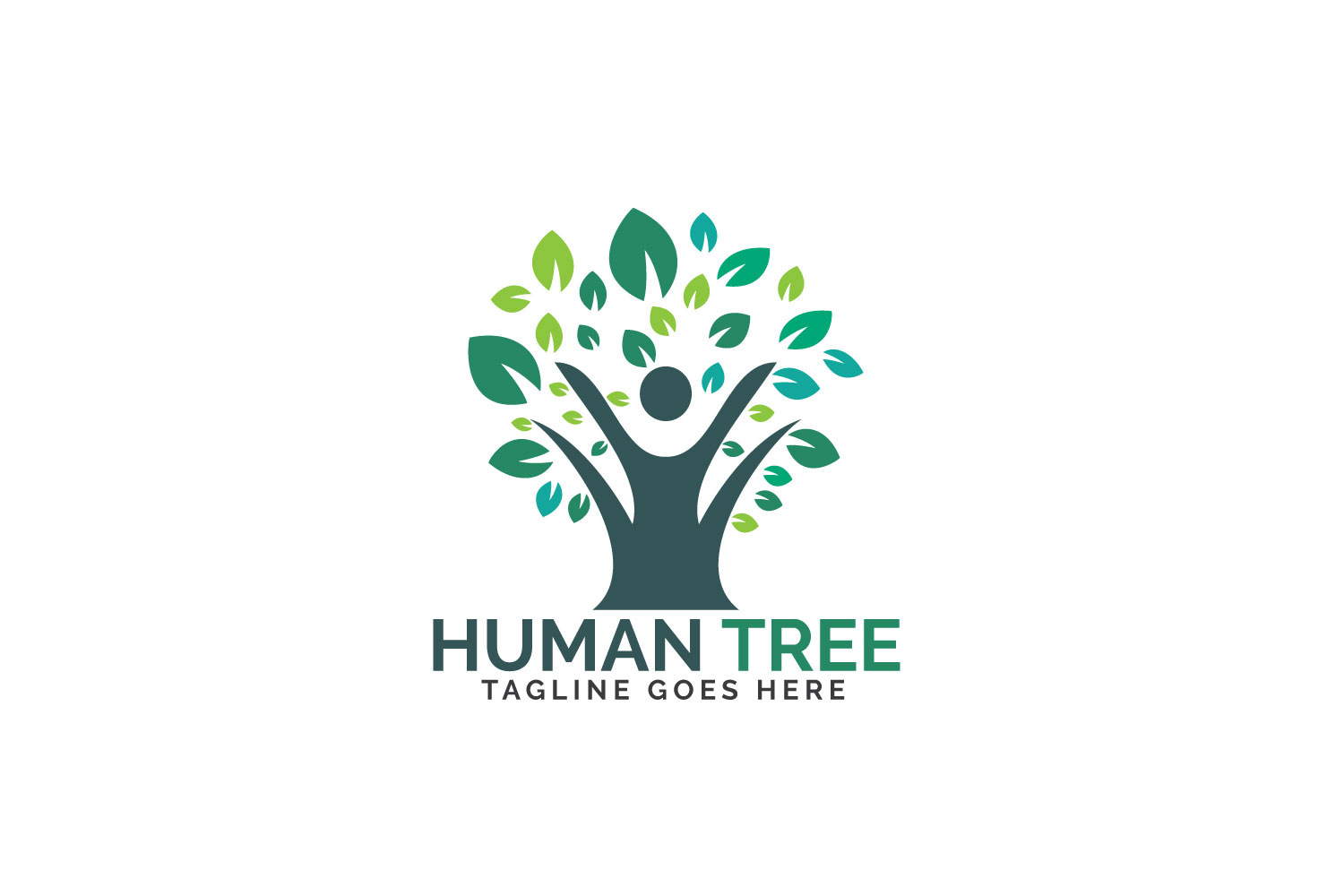Human tree logo design. Healthy people tree logo. (157177 