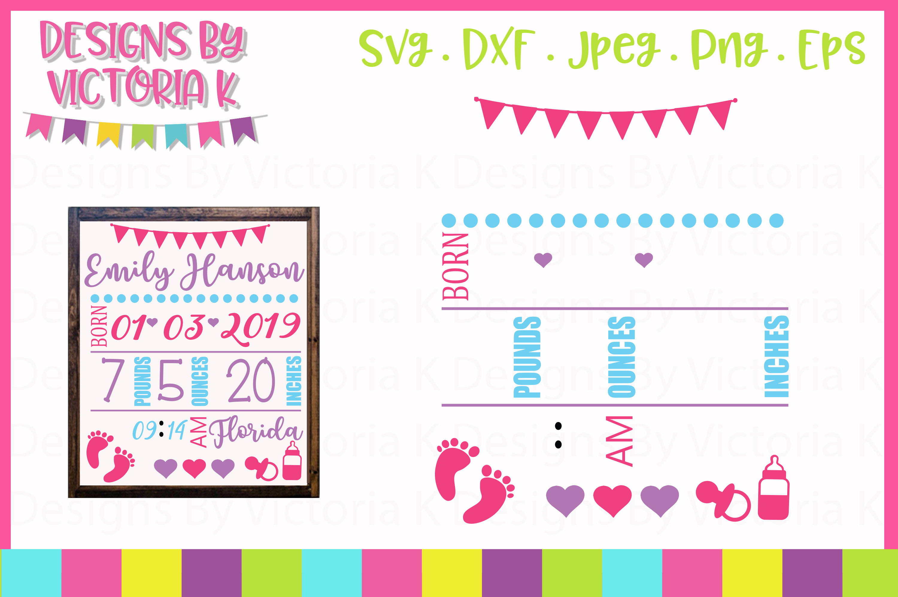 Free Free 83 Baby Birth Announcement Template Svg SVG PNG EPS DXF File