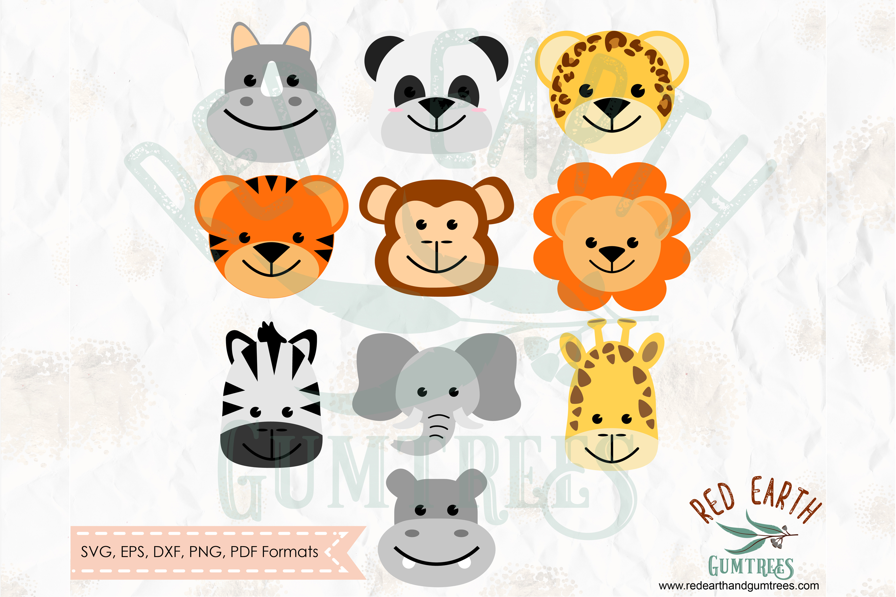 Download Cute Baby animals safari theme in SVG,DXF,PNG,EPS,PDF format