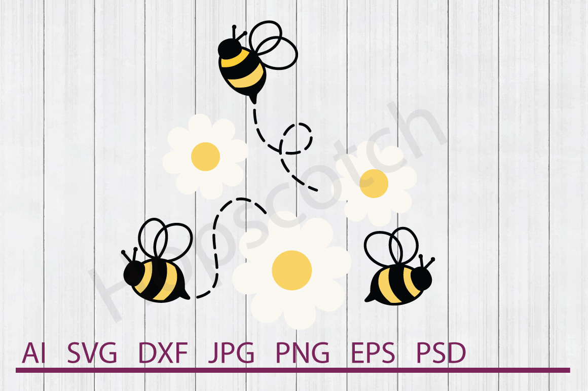 Download Bees SVG, DXF File, Cuttable File