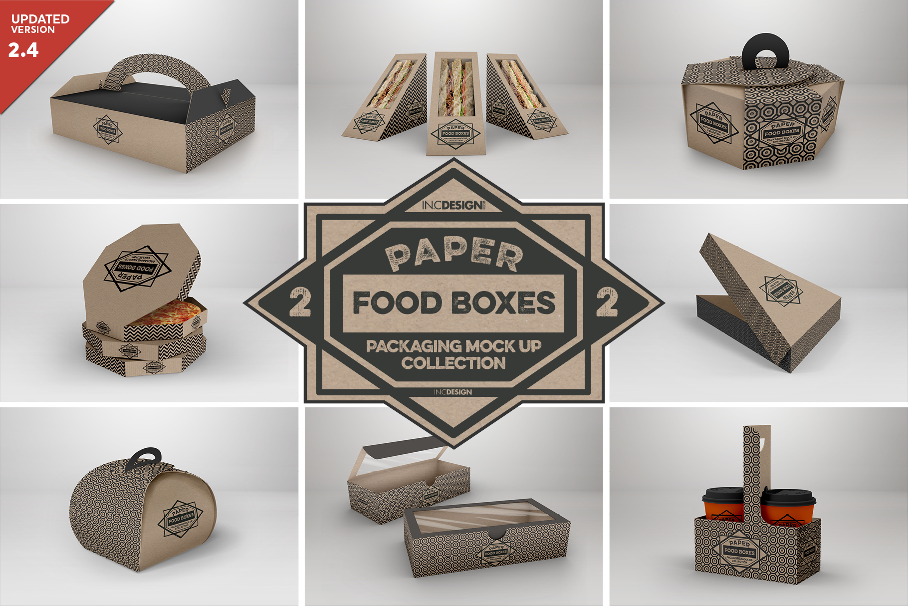 Download VOL.2 Food Box Packaging MockUps