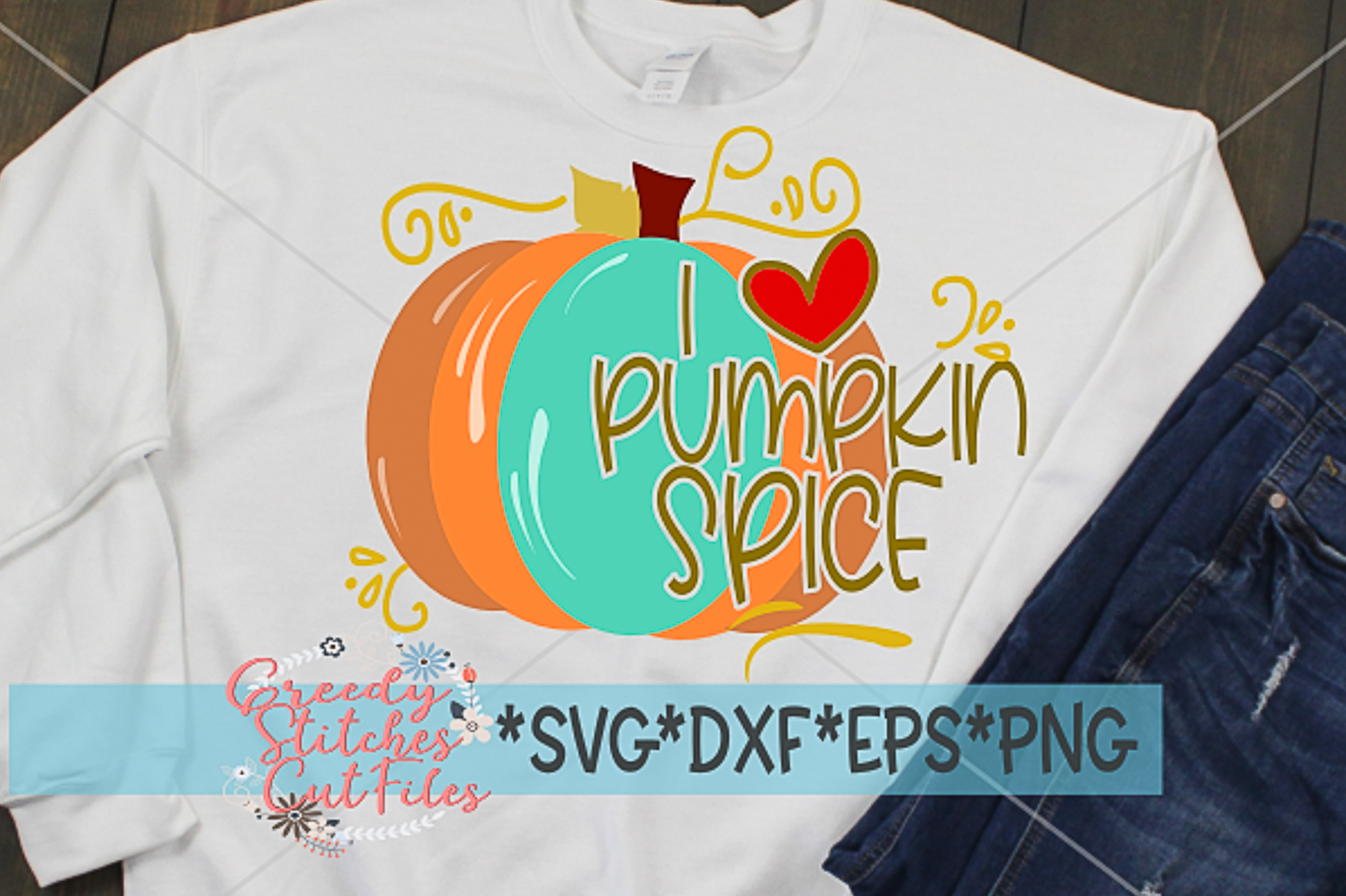 Download I Love Pumpkin Spice SVG, DXF, EPS, PNG