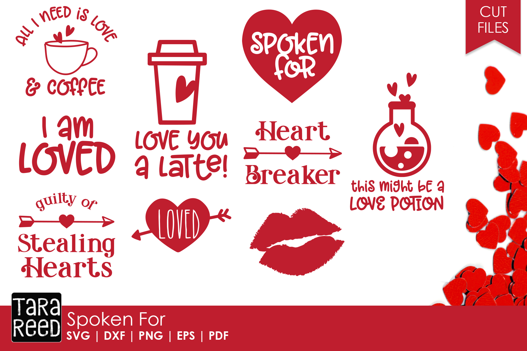 Download Spoken for - Valentine's Day SVG and Cut Files for Crafters (189774) | Cut Files | Design Bundles