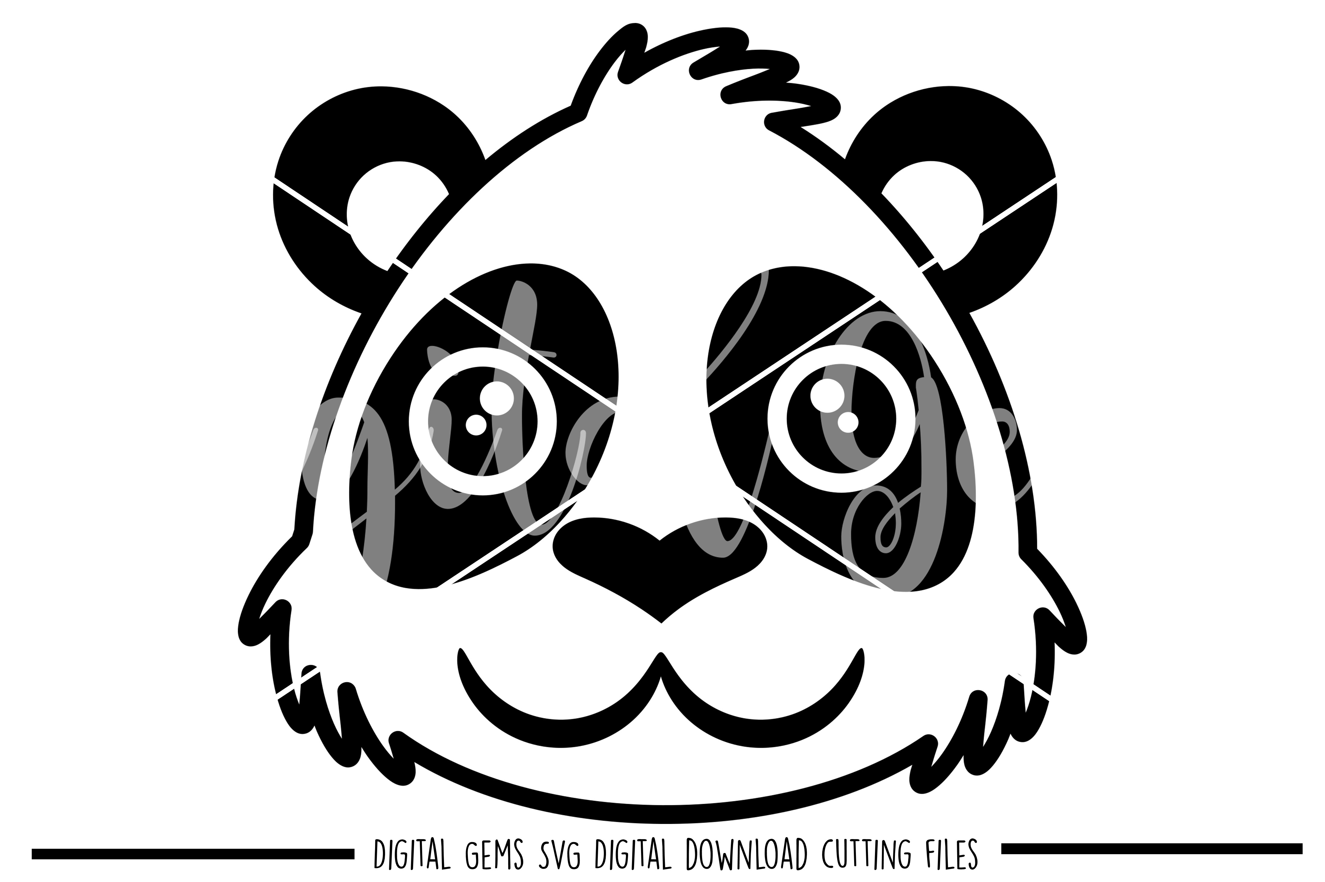 Panda SVG / EPS / DXF / PNG files