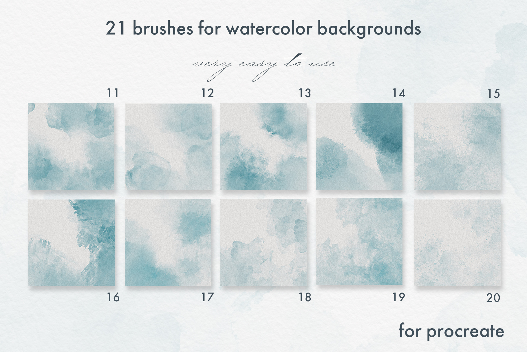 Procreate Watercolor Brush Set