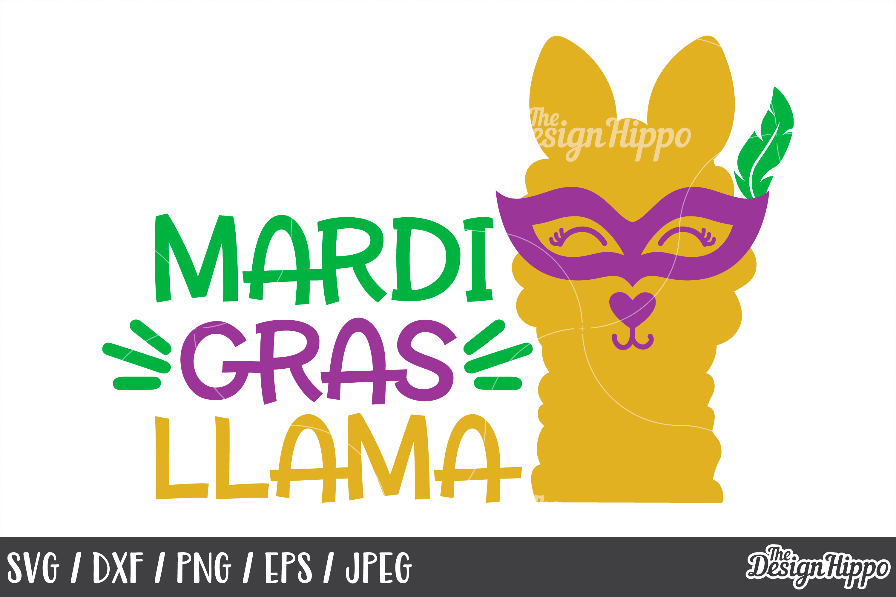 Download Mardi Gras Llama Cute Funny Svg Dxf Png Cricut Cut Files