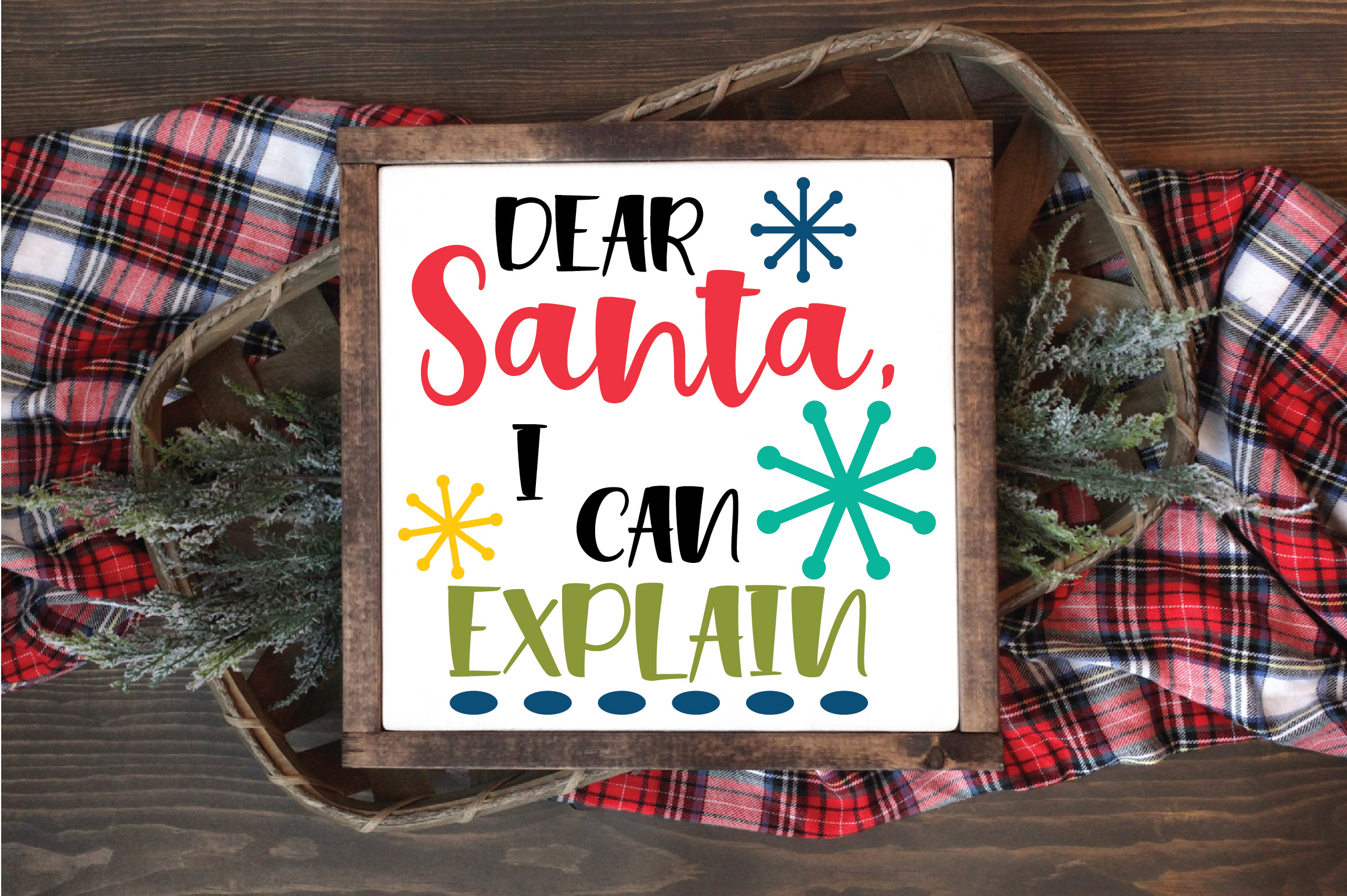 Christmas SVG Cut File - Dear Santa, I Can Explain DXF EPS example image 3.