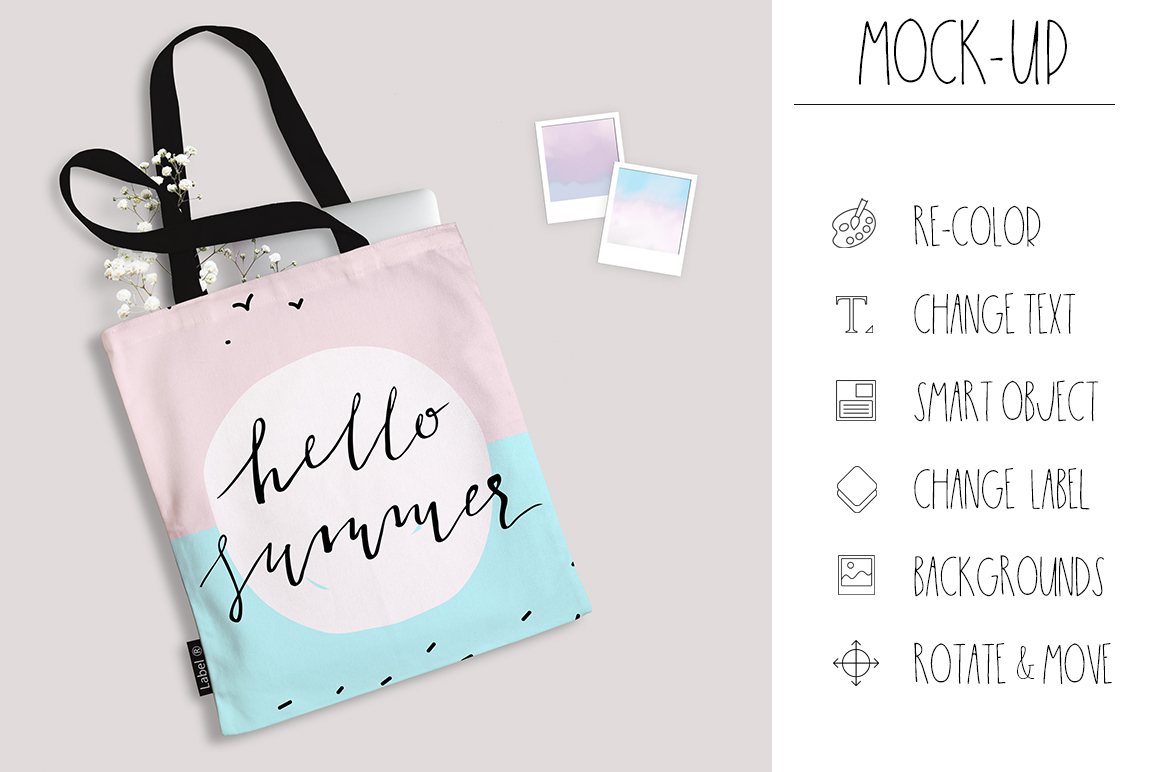 Download Tote Bag Mock-up. PSD, smart objects