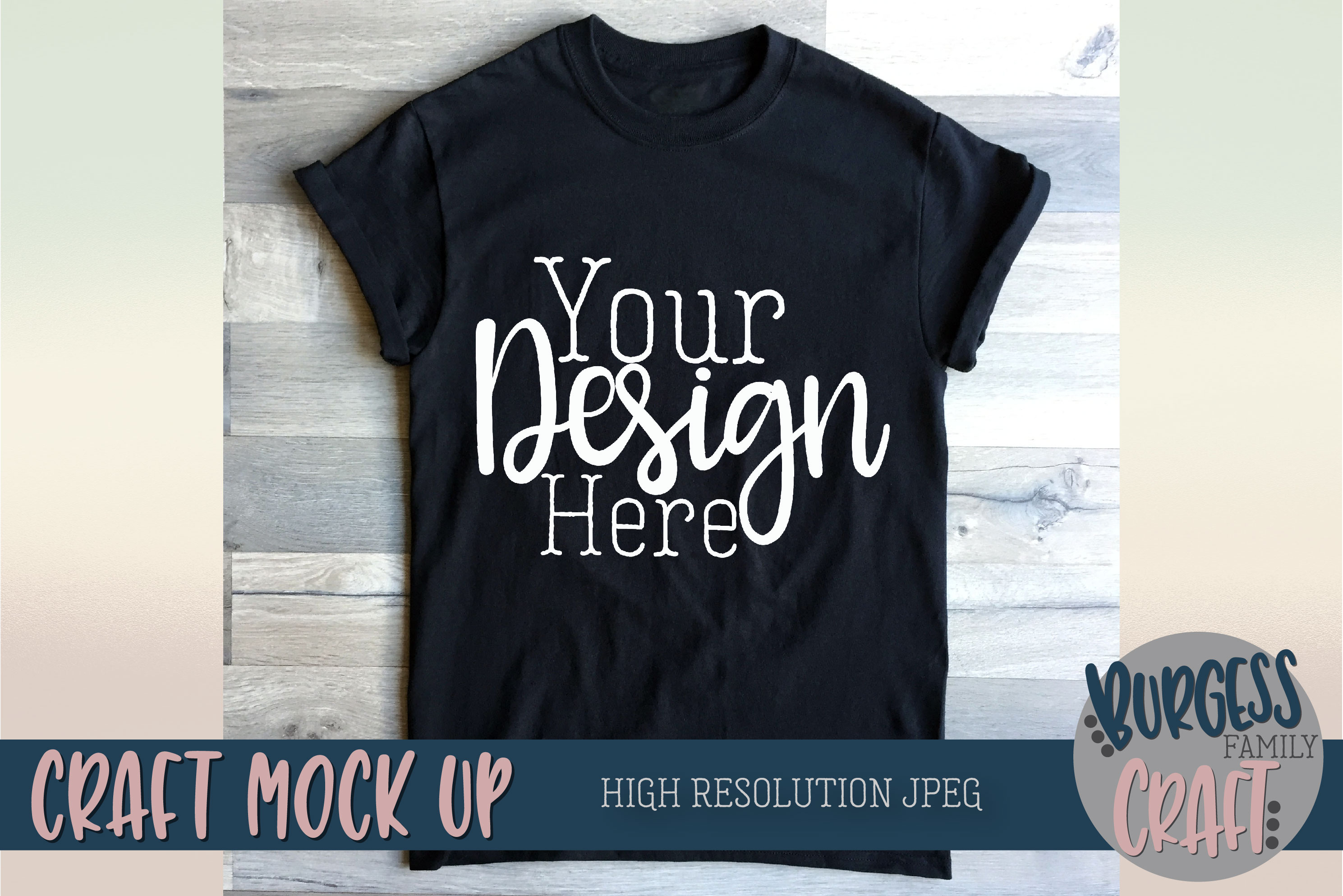 T-shirt craft mock up Basic black tee |High Resolution ...