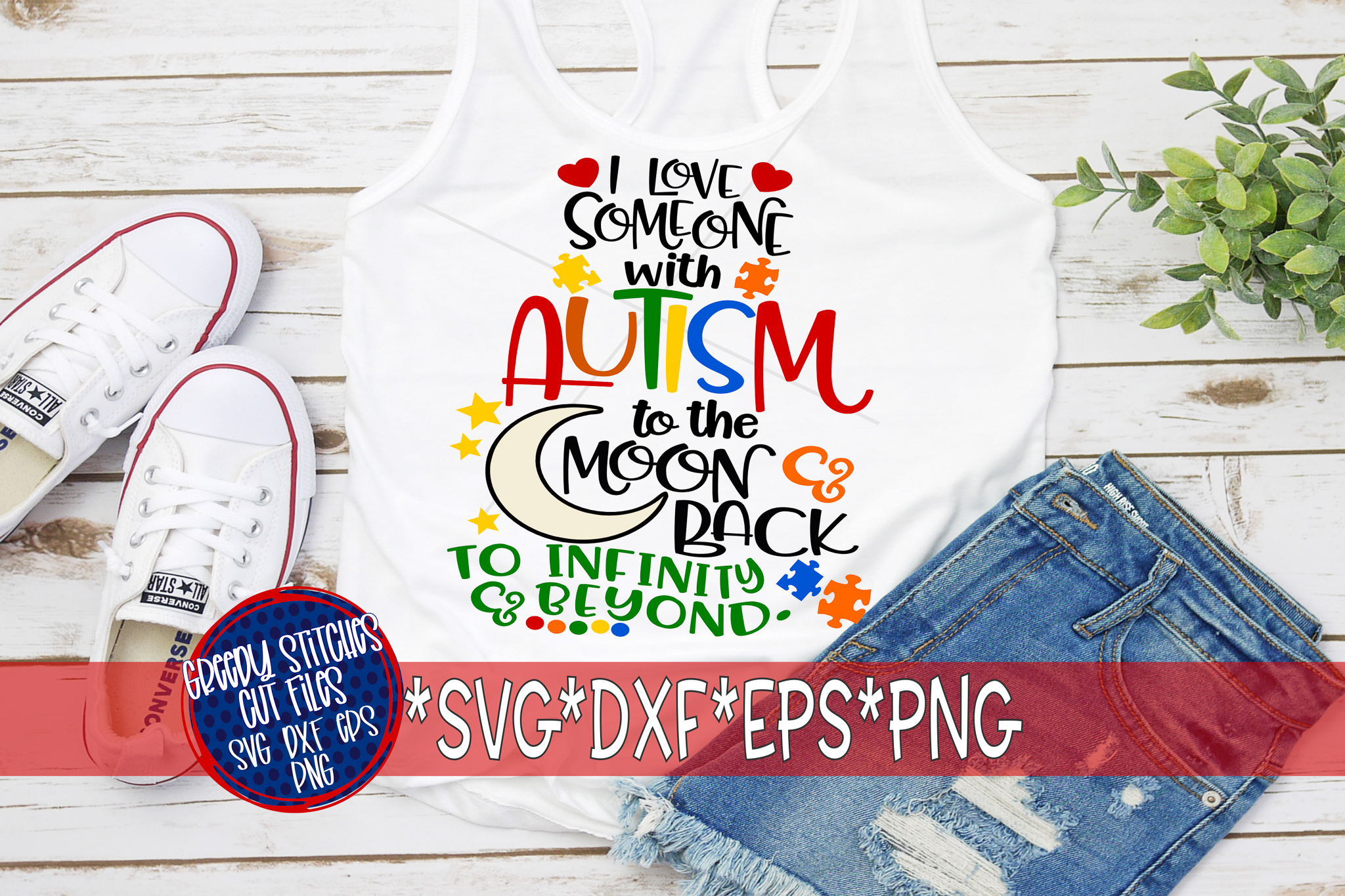 Download I Love Someone With Autism To The Moon and Back SVG