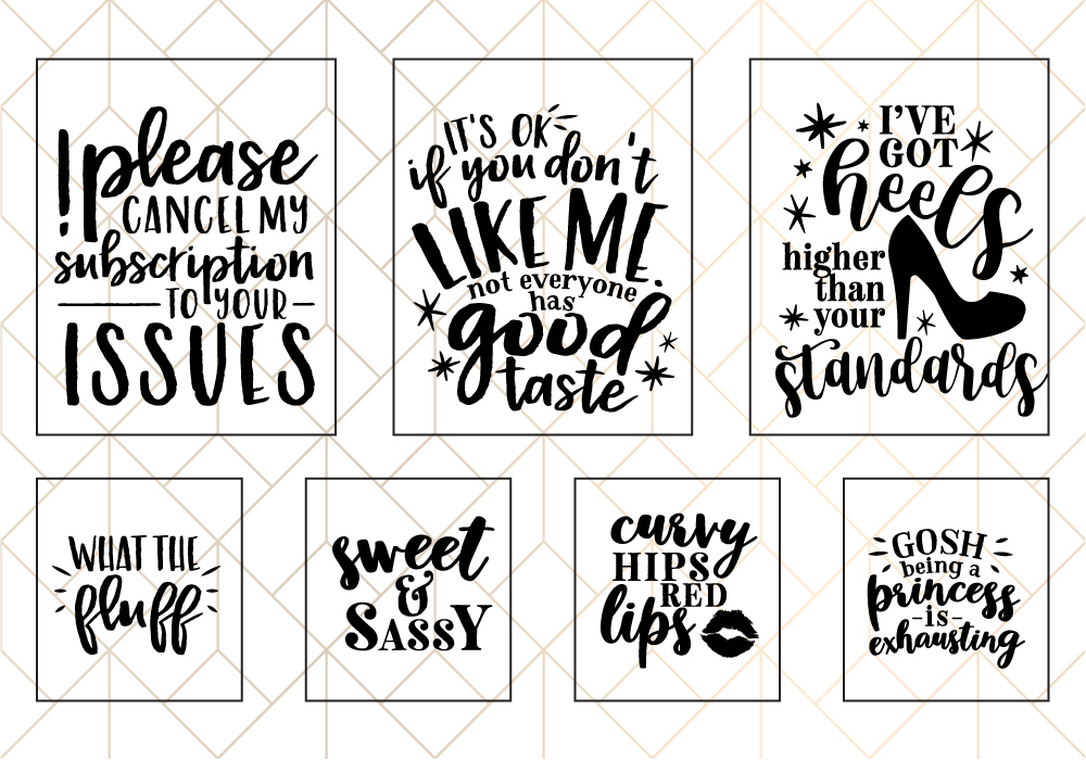 Sassy Quote Svg Cut File Bundle