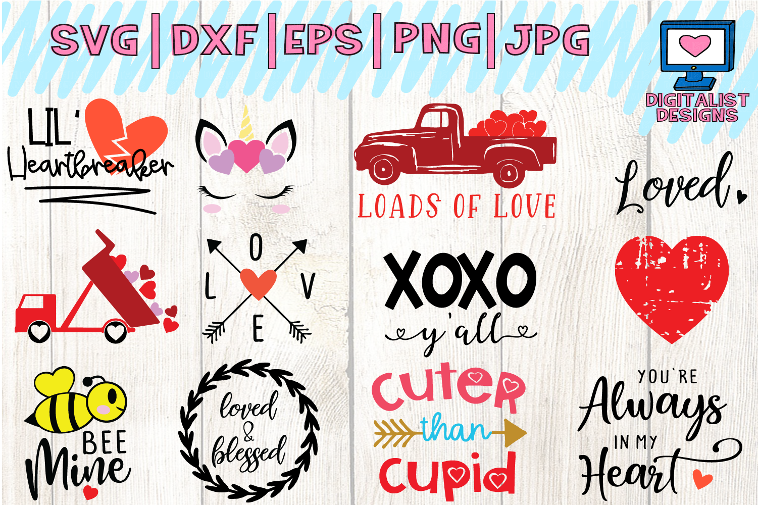 Download Valentine's Day Bundle - 30 SVG Designs