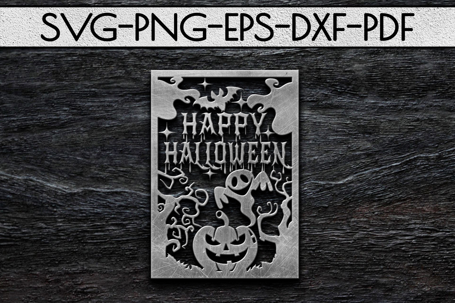 Download Happy Halloween Papercut Template, Halloween Decor SVG, PDF