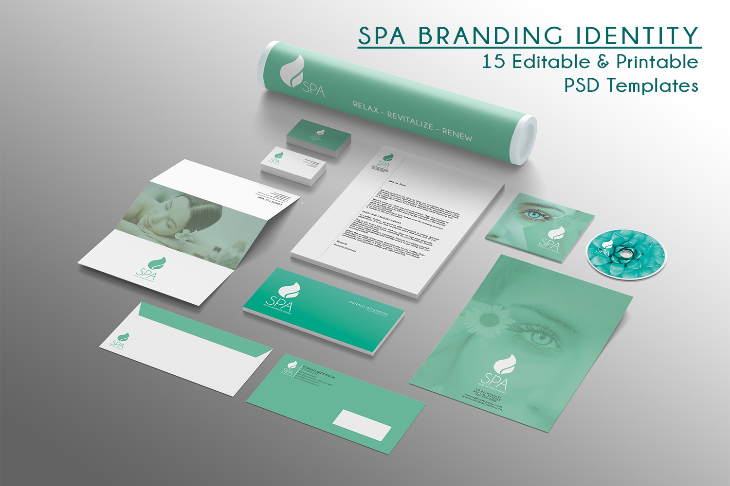 Spa Branding Identity - 15 PSD Templates
