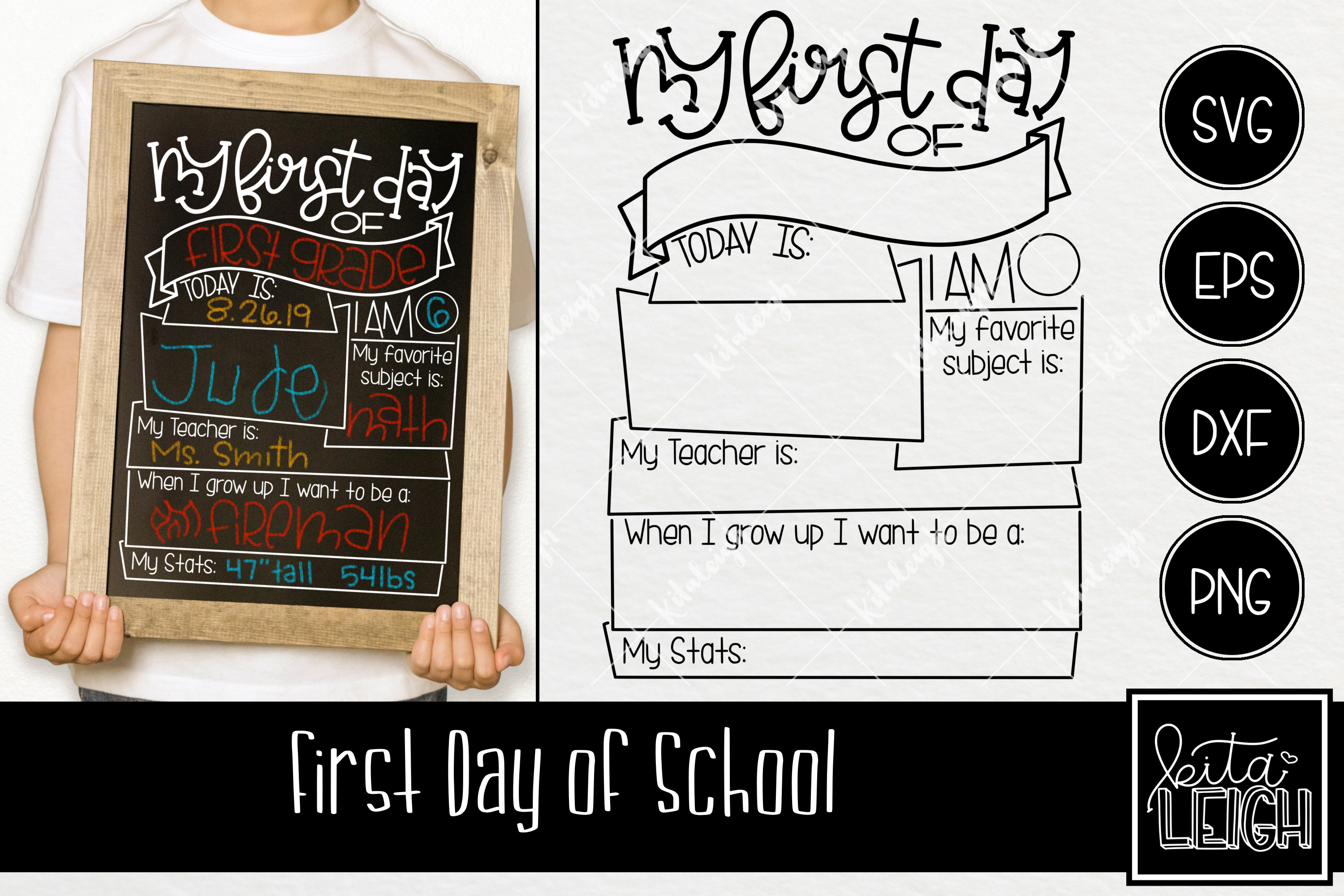 first-day-of-school-chalkboard-svg-274555-hand-lettered-design