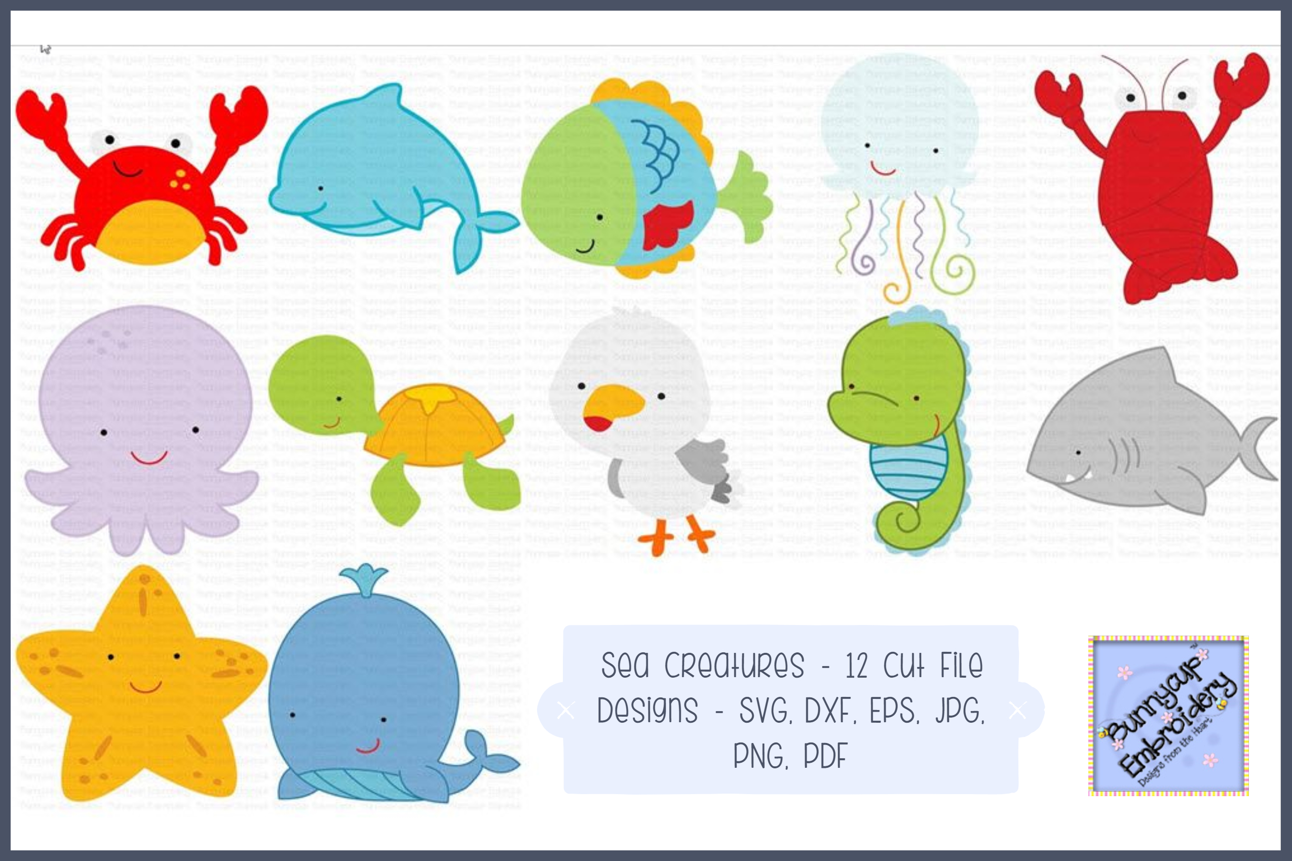 Sea Creatures - SVG, Cut Files, Clipart, Printables (223750) | Cut