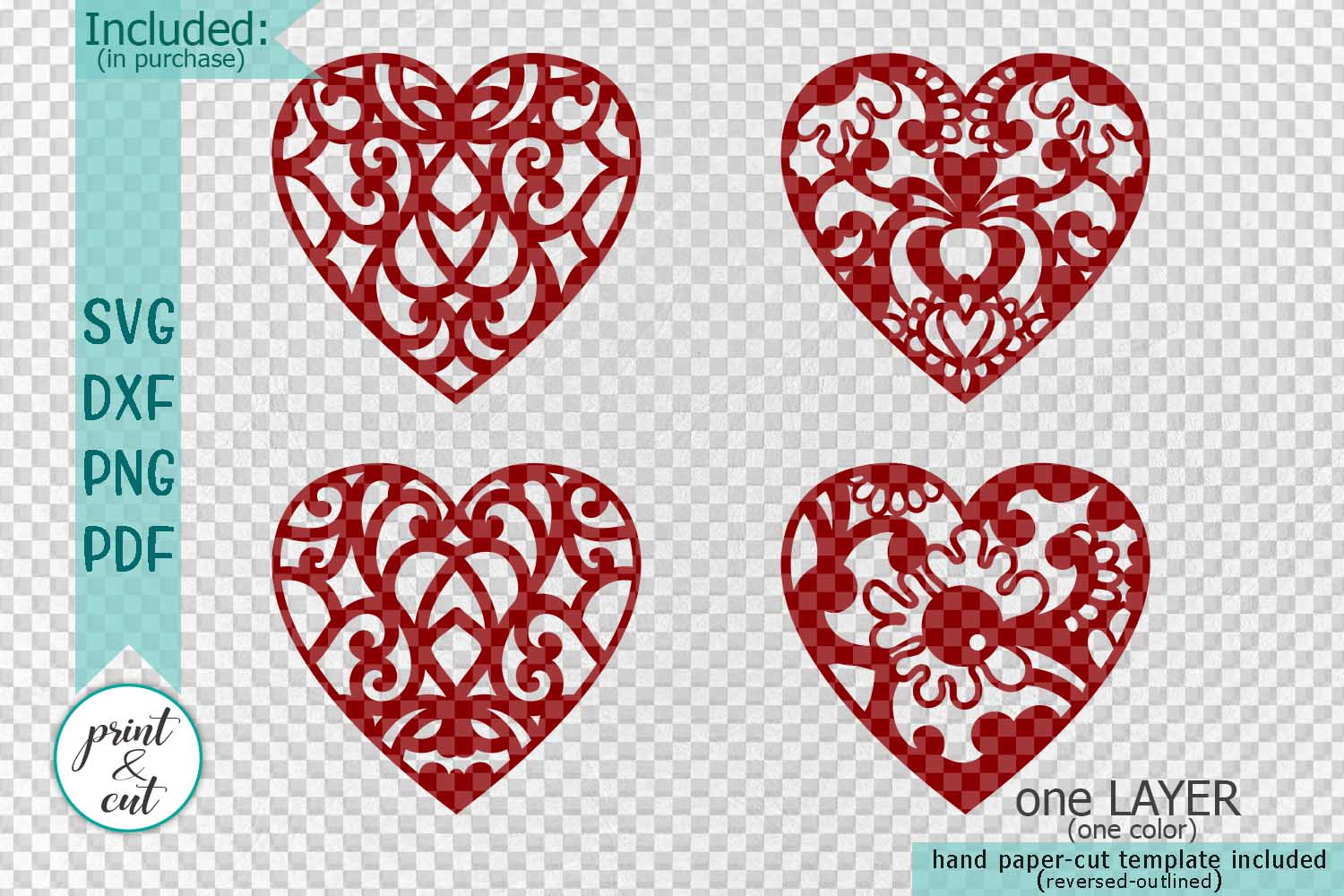 Lace heart svg