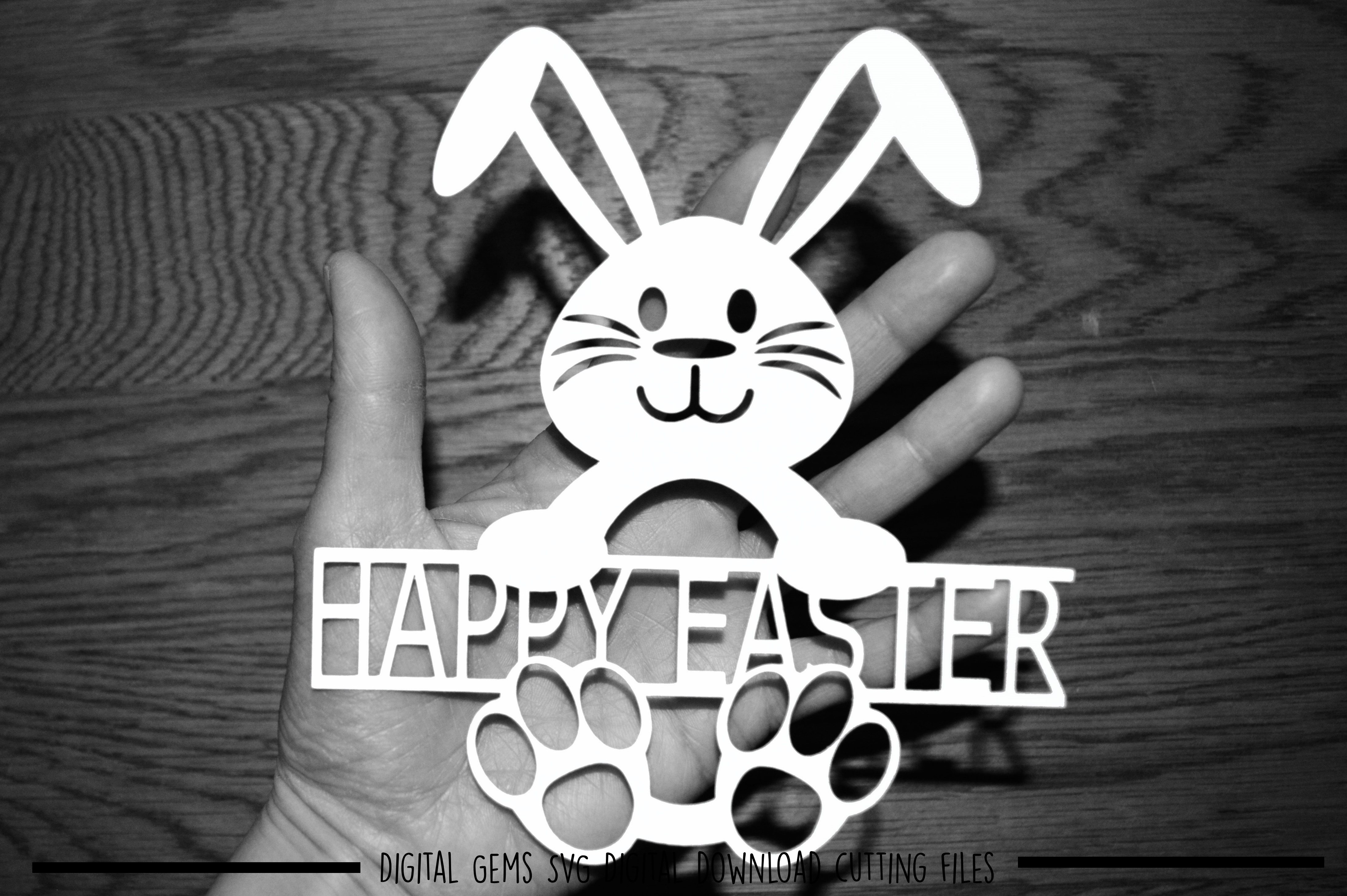 Happy Easter paper cut SVG / DXF / EPS files