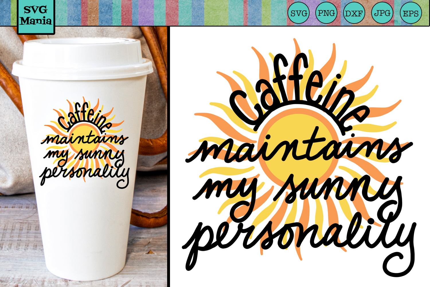 SVG|Coffee|Funny|Caffeine Quote|SVG Files for Cricut