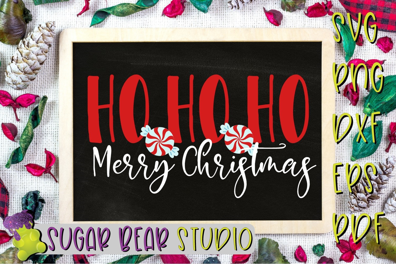 Download Ho Ho Ho Merry Christmas SVG