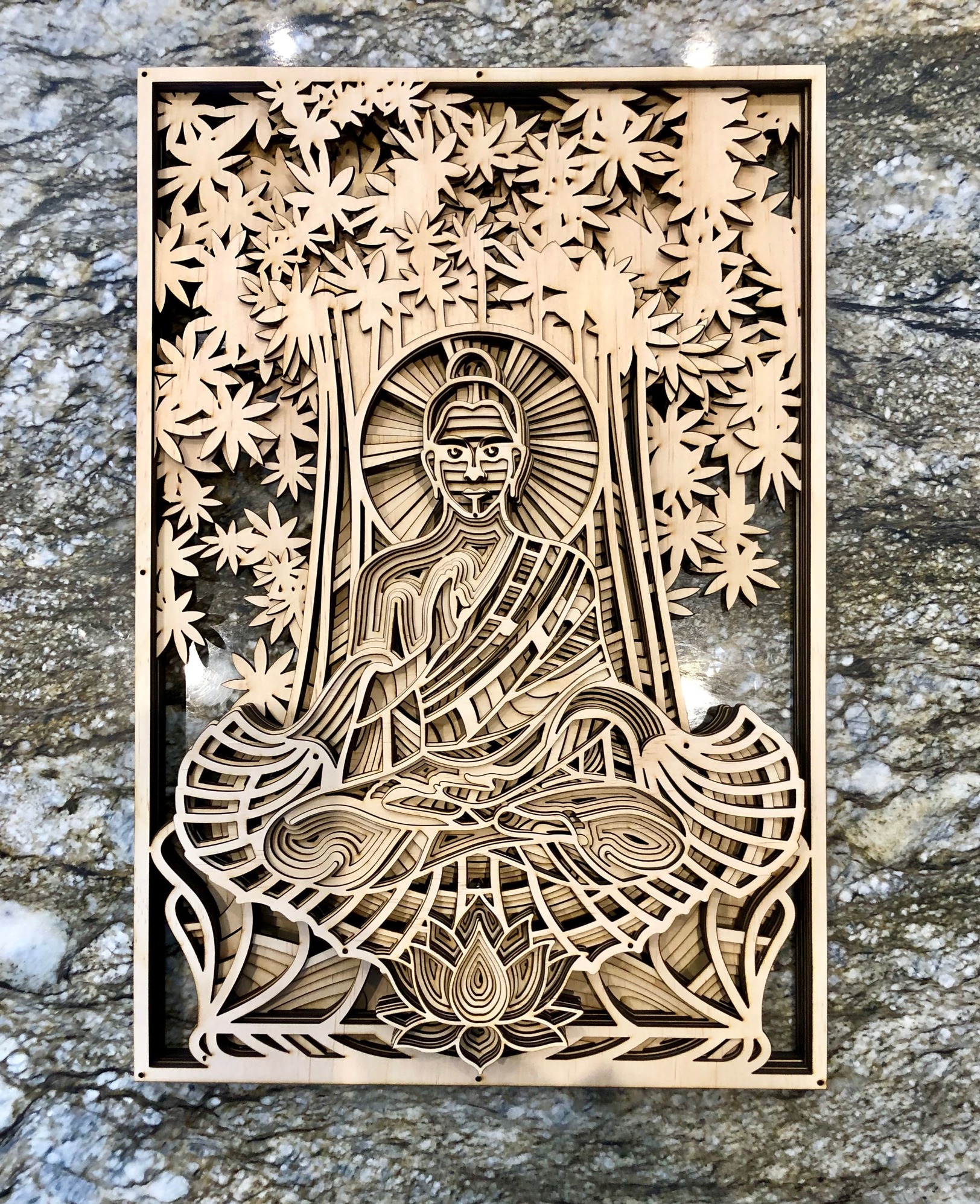 Download Multilayer Mandala 'Buddha' Files for CNC Laser