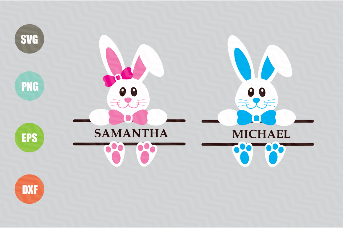 Easter Bunny Svg, Easter Monogram Svg (54353) | SVGs | Design Bundles