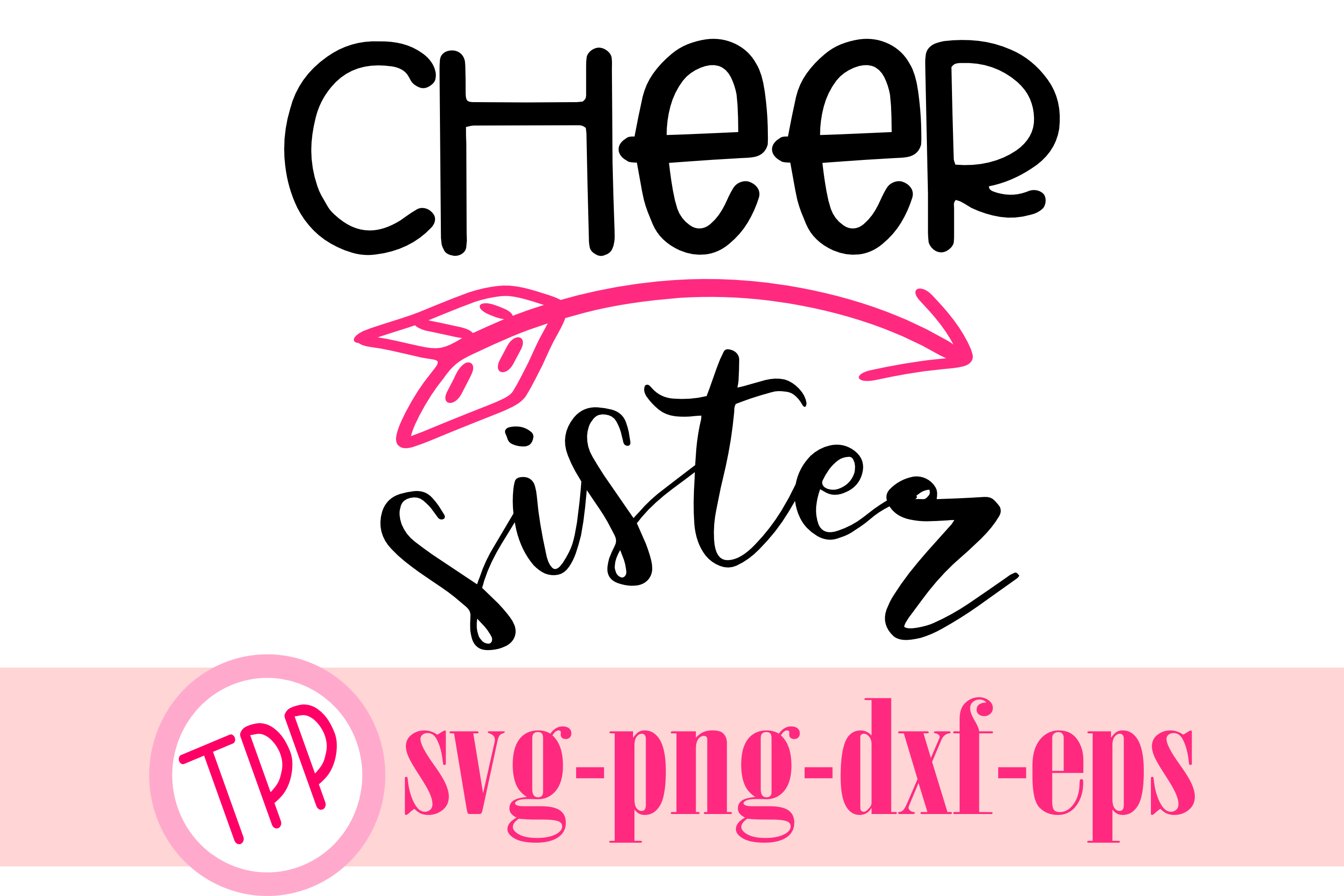 Cheer Sister svg, cheer svg, cheerleader design
